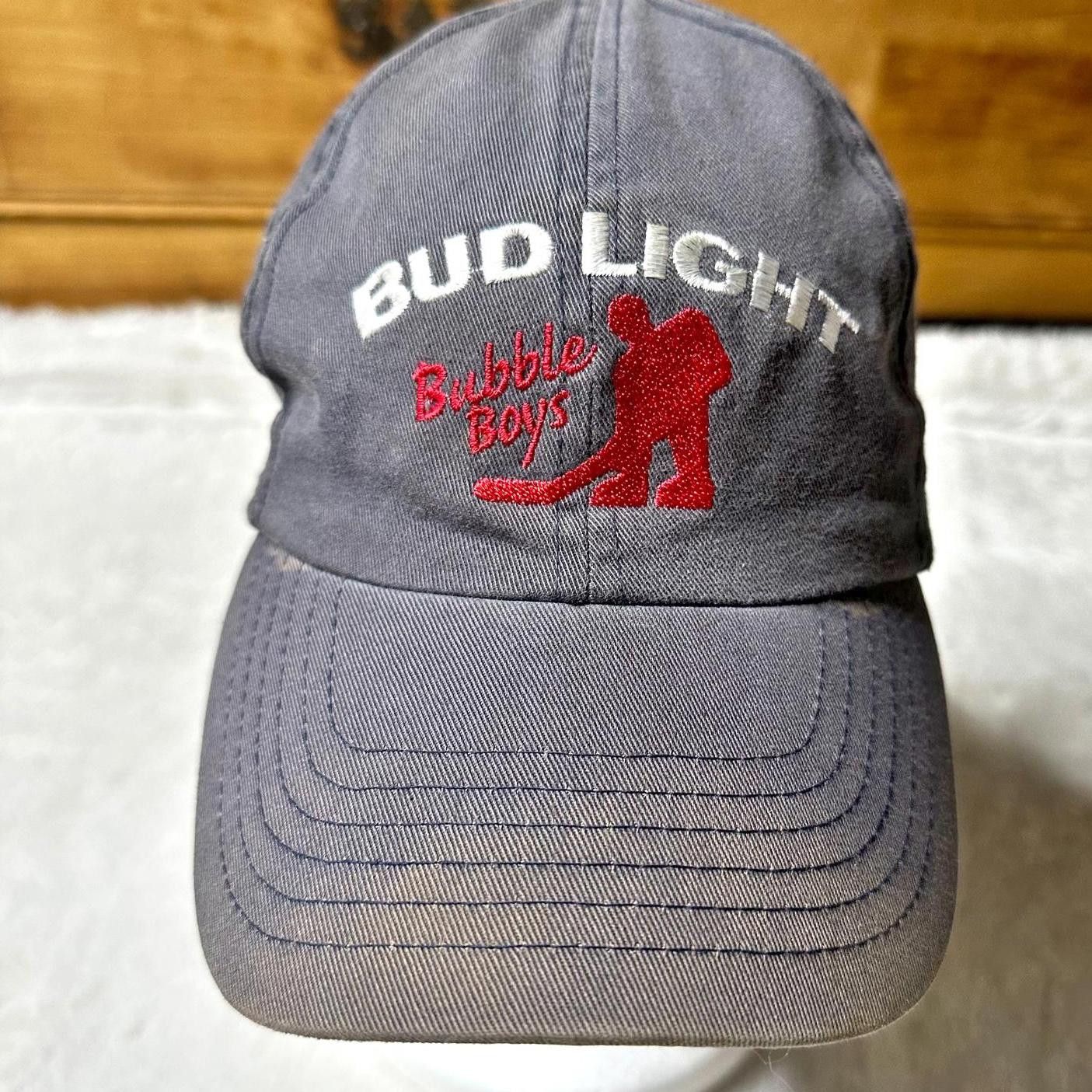 Budweiser × Vintage Vintage Bud Light Bubble Boys Breweriana Adjustable Hat OS Size ONE SIZE - 3 Thumbnail