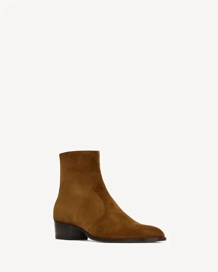 Saint Laurent Paris oc11z0126 755179 Wyatt Boots in Suede in Brown Size US 13 / EU 46 - 4 Thumbnail