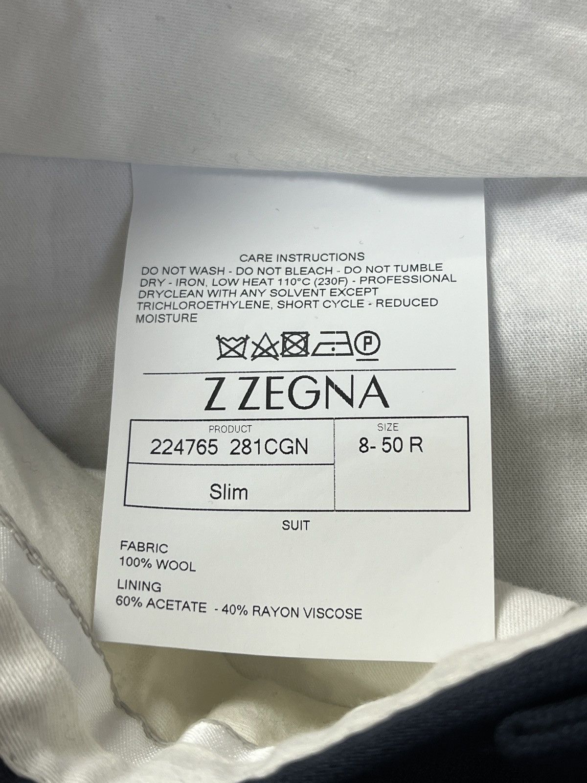Z Zegna Z Zegna Suit Mens 50R Navy Blue 2 Button Turati Wool Pants Size 50R - 7 Thumbnail