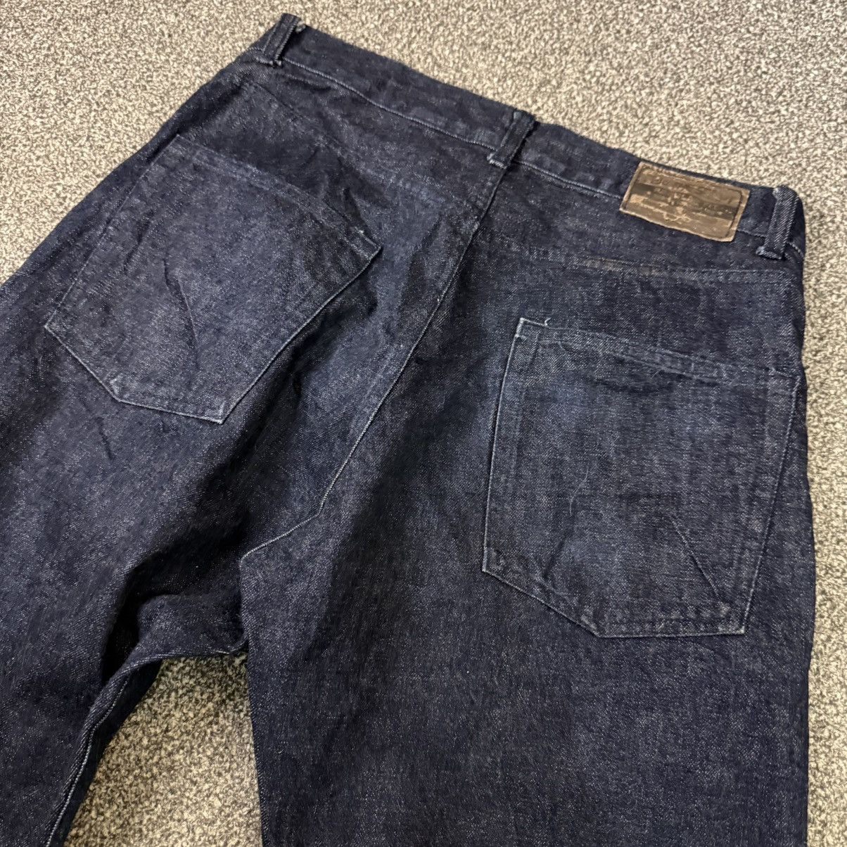 Indigo 🔥🇯🇵 Vintage 80s Japanese Selvedge Ft. Script Denim Rare Size US 34 / EU 50 - 7 Thumbnail