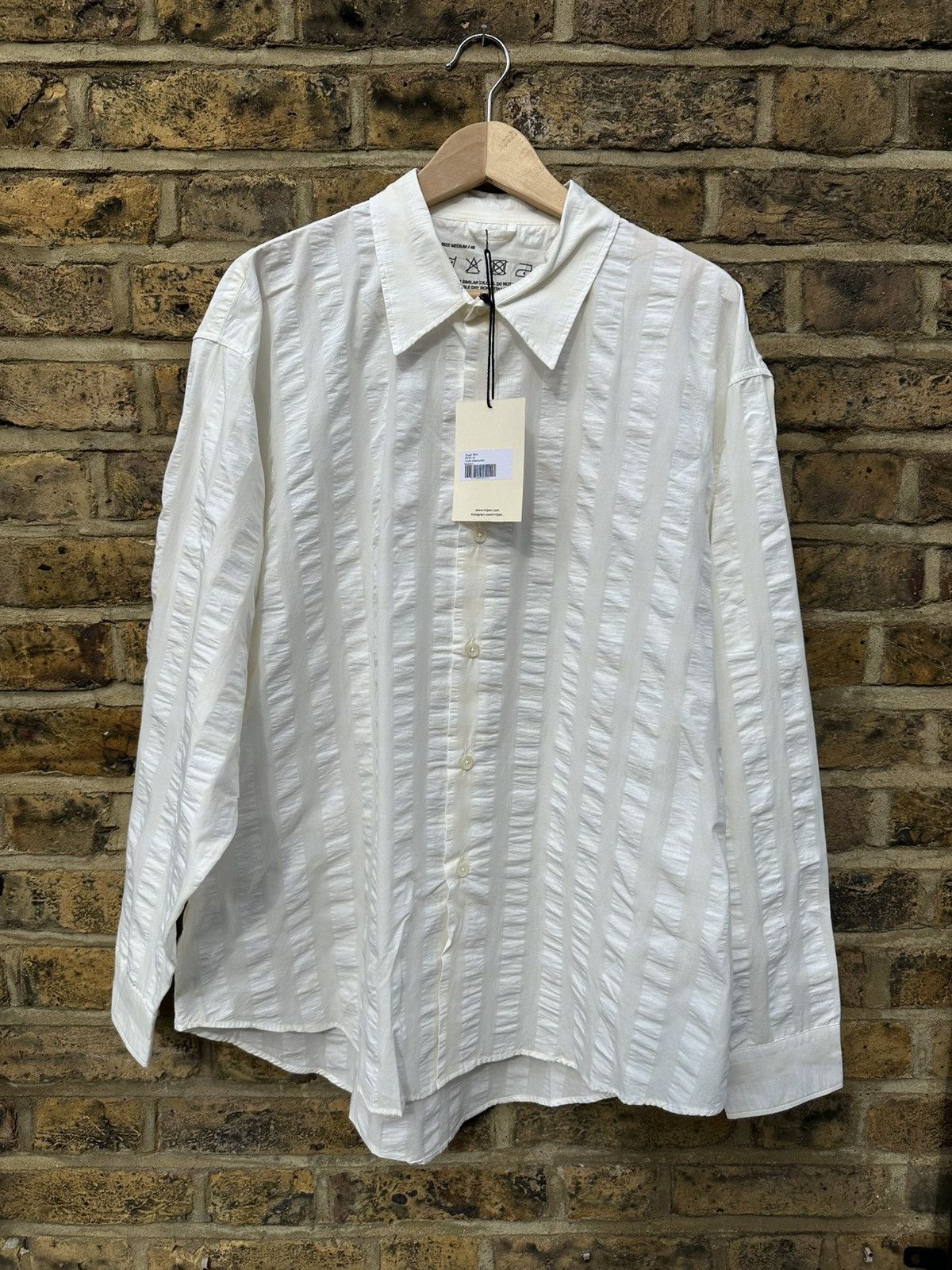 Mfpen Exact Shirt Wide Seersucker White/Cream Size M Size US M / EU 48-50 / 2 - 1 Thumbnail