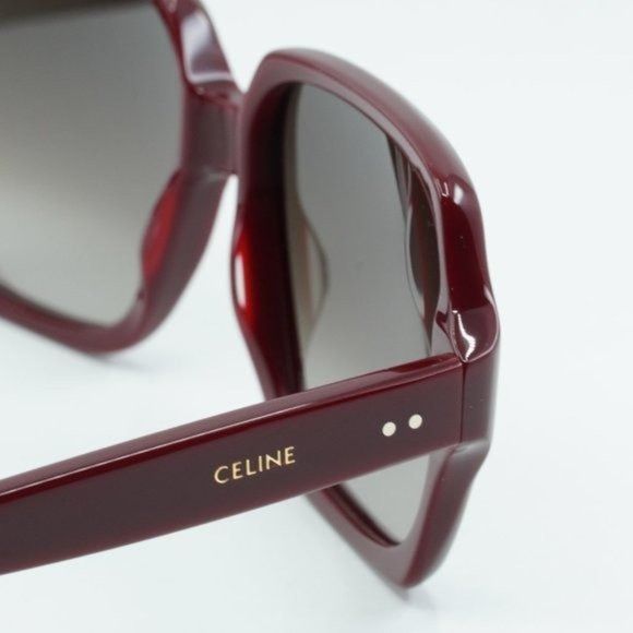 Celine NEW CELINE CL40074I 69F BURGUNDY BROWN GRADIENT SUNGLASSES Size ONE SIZE - 8 Thumbnail