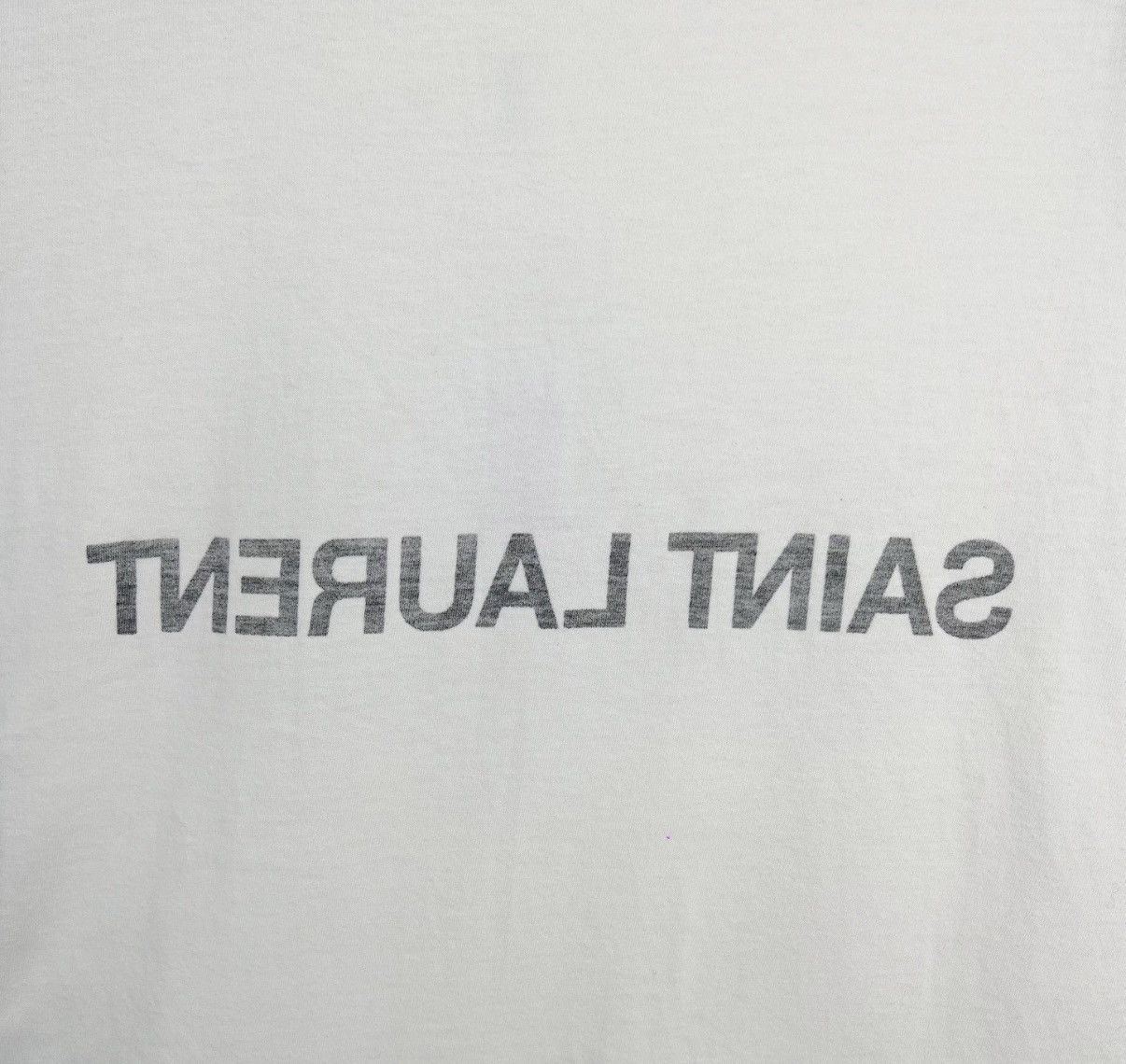 Saint Laurent Paris Saint Laurent / SLP Logo Print Short Sleeve T-Shirt K12 Size US S / EU 44-46 / 1 - 6 Thumbnail