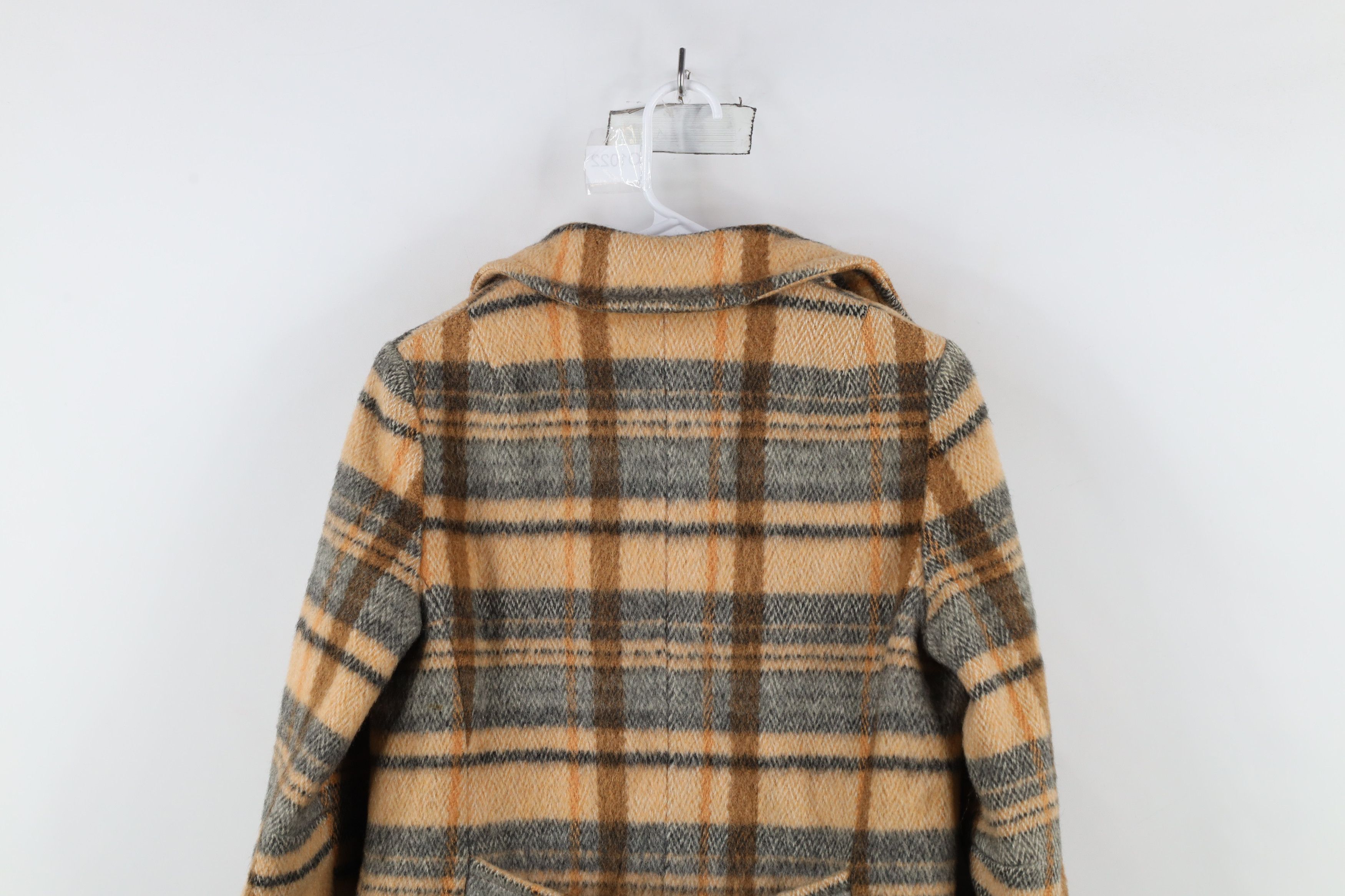 Vintage Vintage 60s Rockabilly Wool Collared Jacket Coat Plai USA Size M / US 6-8 / IT 42-44 - 15 Thumbnail