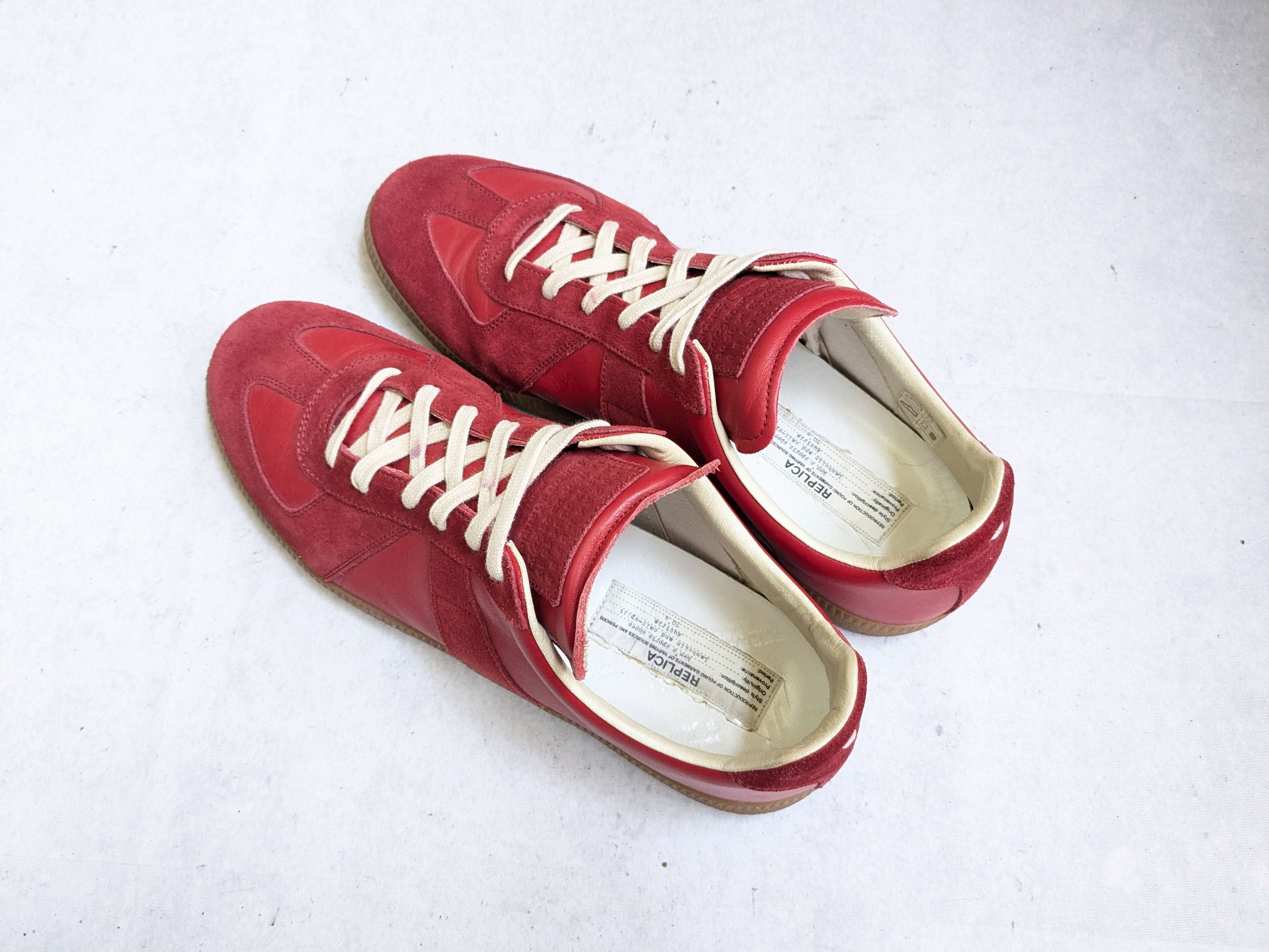 Maison Margiela Maison Margiela Replica GAT Red 12 45 Low Tops Gum Size US 12 / EU 45 - 15 Thumbnail