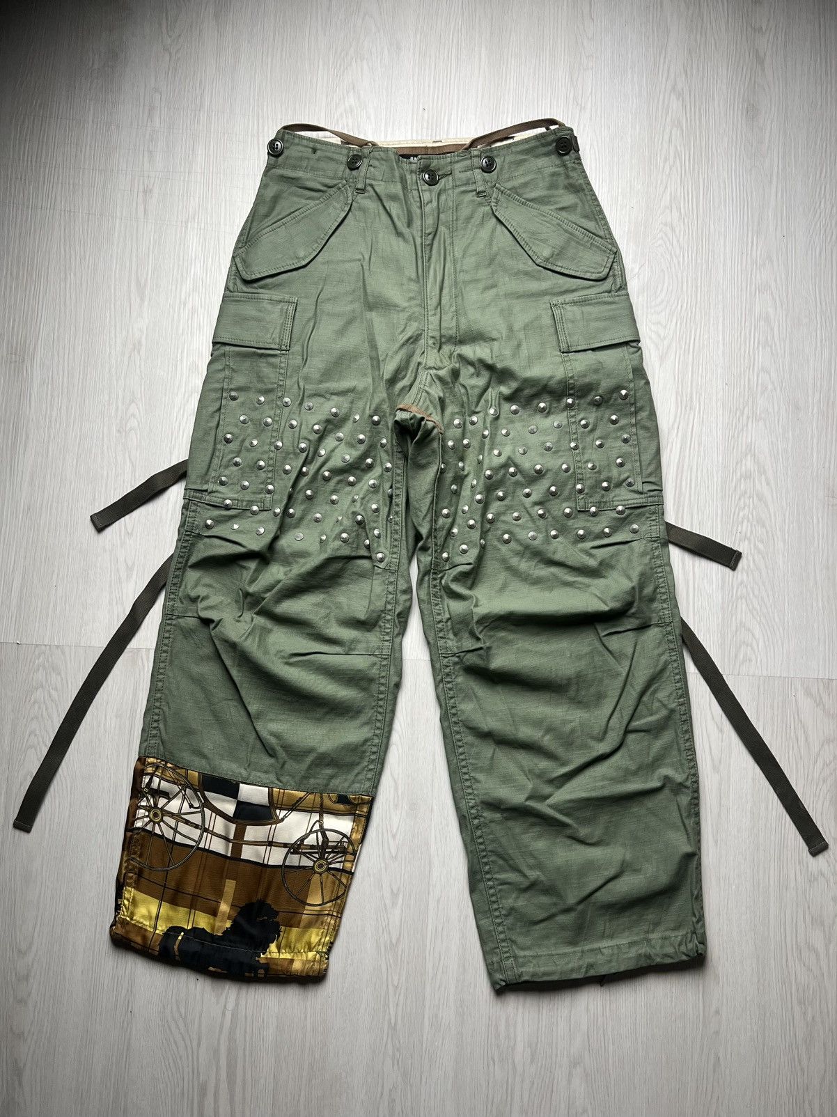 Junya Watanabe SS17 Junya Watanabe Comme Des Garcons Studded Cargo Pants Size 28" / US 6 / IT 42 - 1 Thumbnail