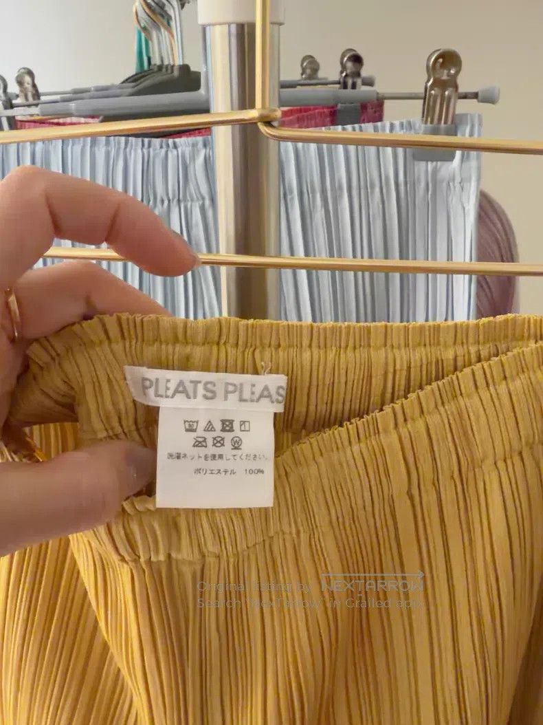 Issey Miyake Issey Miyake SIZE:3 Yellow Ruched Pants Size 42" / US 20 - 4 Thumbnail