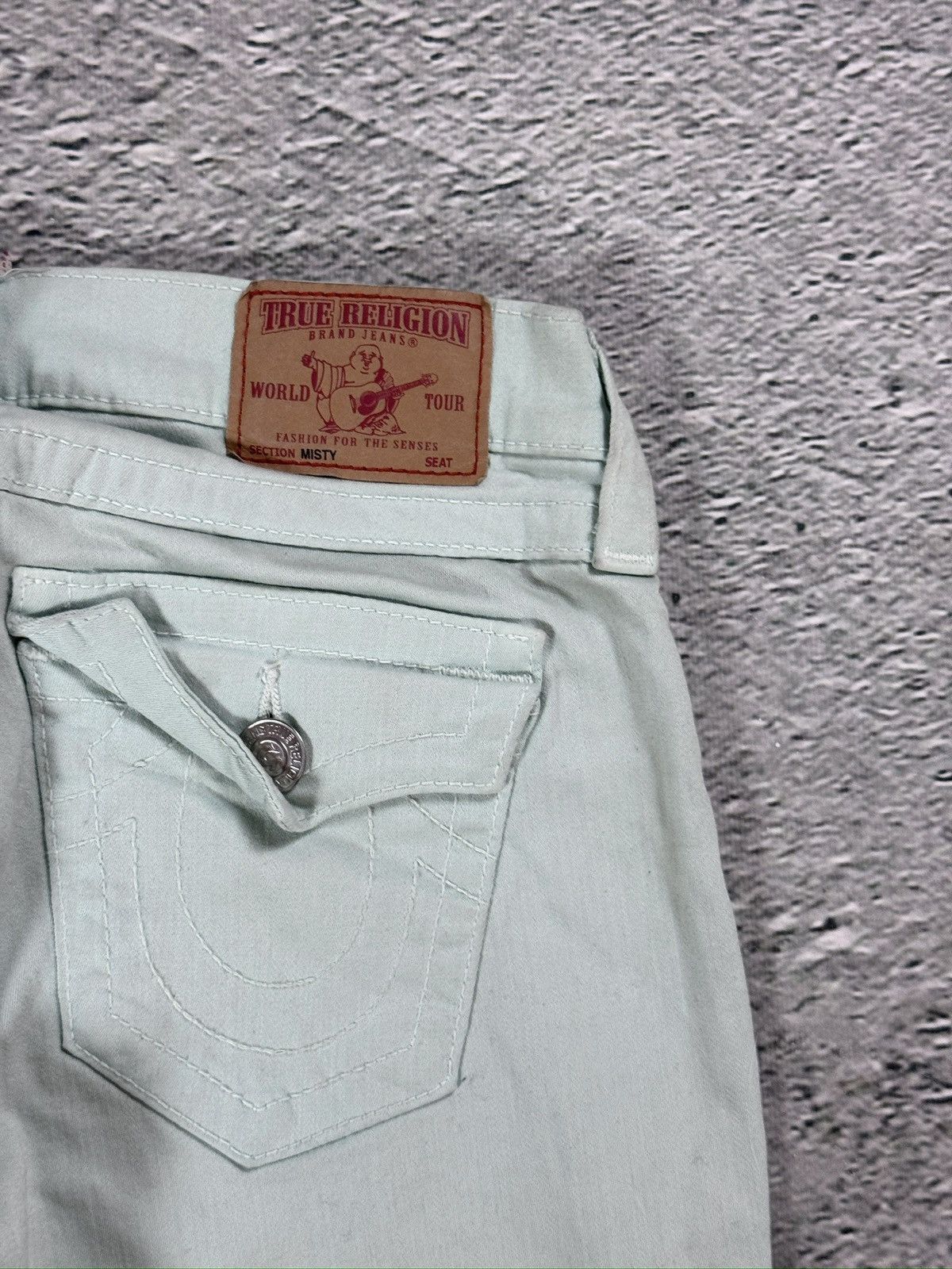 True Religion True Religion jeans mint turquoise vintage denim pants Size 28" / US 6 / IT 42 - 4 Thumbnail
