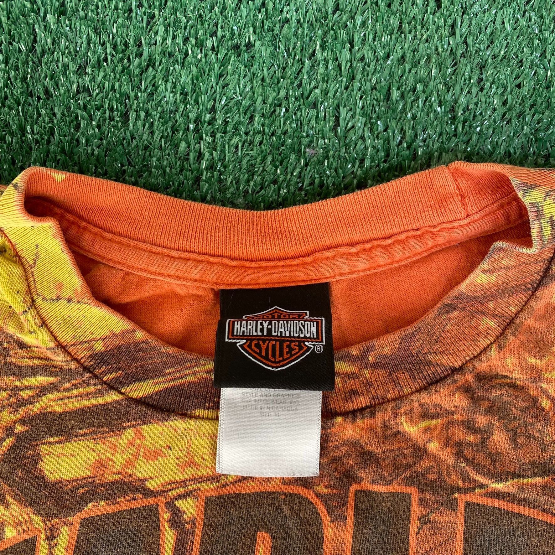 Harley Davidson Vintage Y2K Harley Davidson Shirt Punk Biker Tribal AOP Tee Size US XL / EU 56 / 4 - 5 Thumbnail