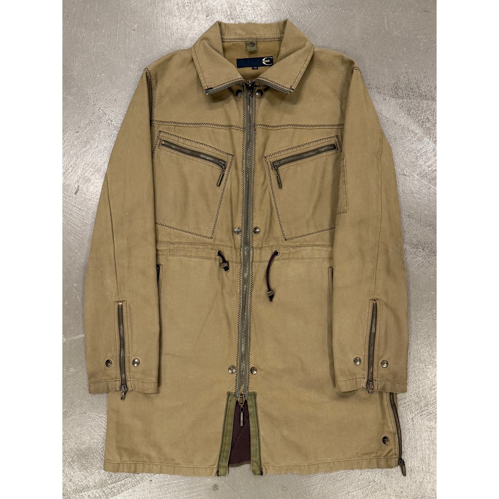 Roberto Cavalli 2000s Cavalli military zipper coat Size S / US 4 / IT 40 - 1 Thumbnail