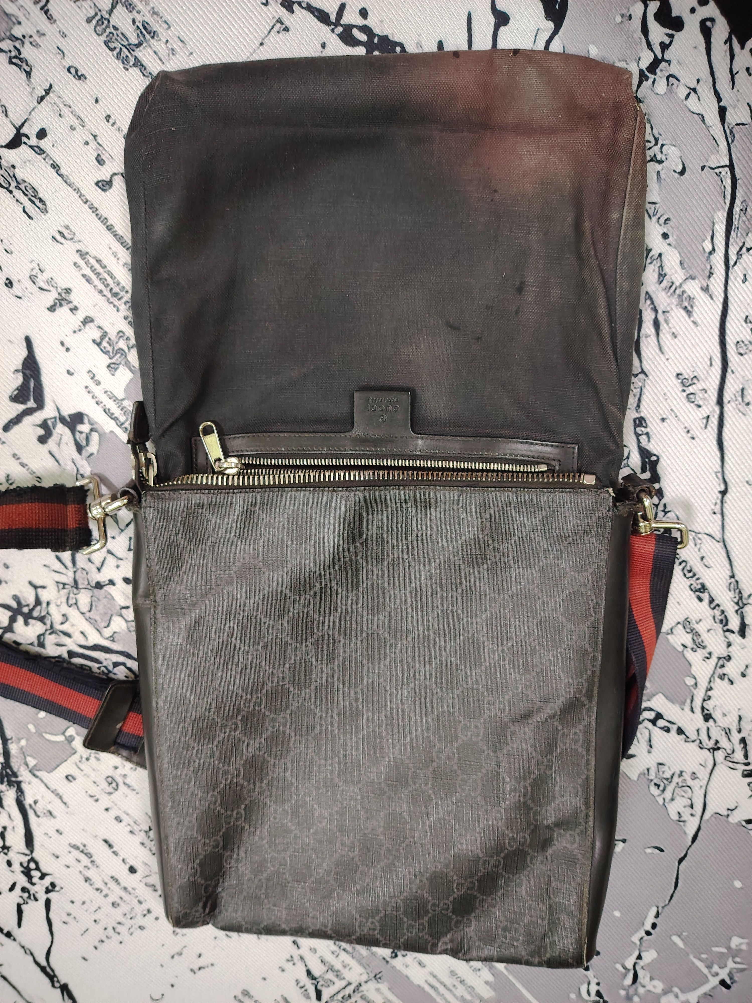 Gucci GUCCI DISTRESSED BAG MESSENGER MONOGRAM SUPREME GG Size ONE SIZE - 10 Thumbnail