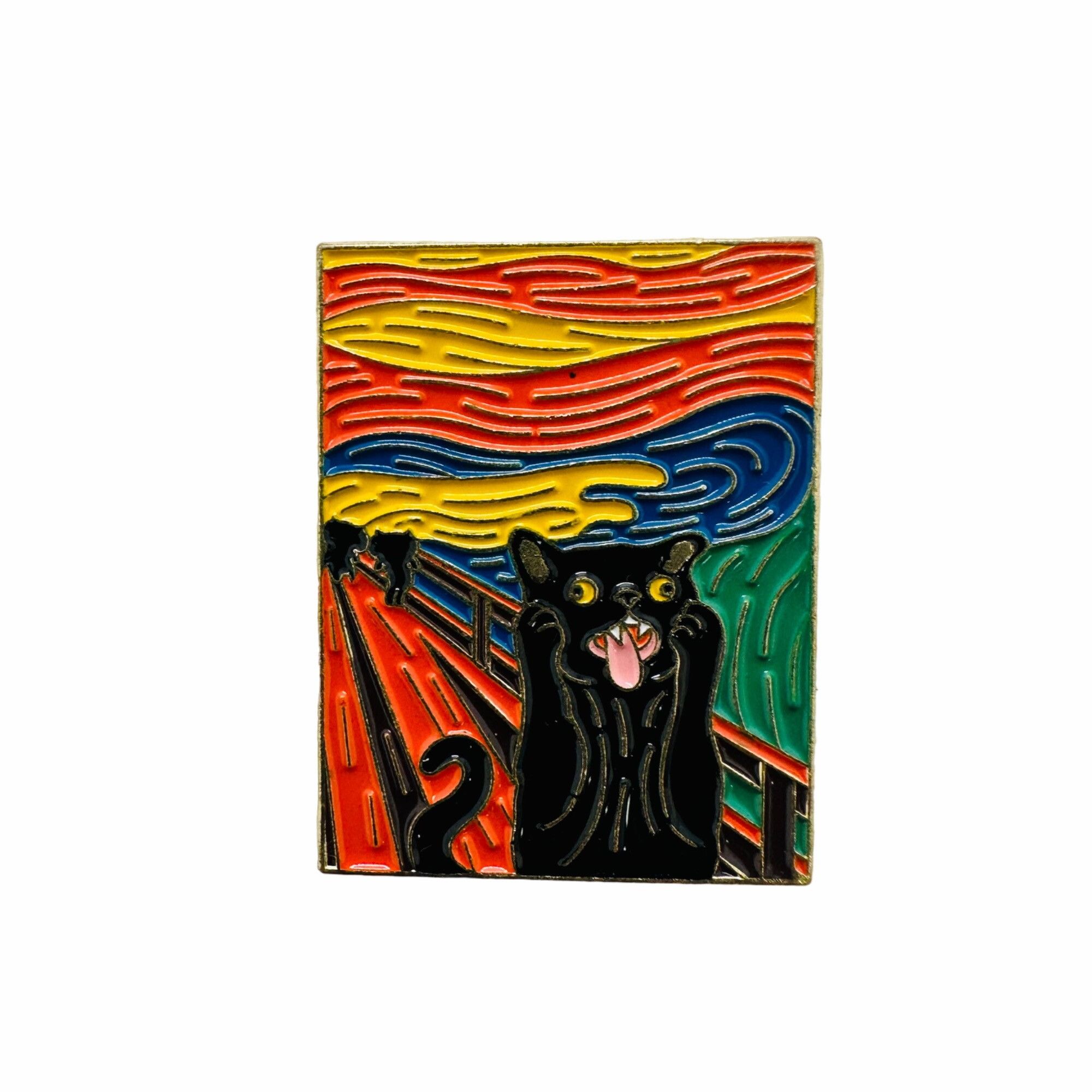 Other 🤩Enamel Lapel Pins Oz Scream black Cat Cute Black Cat Van G Size ONE SIZE - 4 Thumbnail