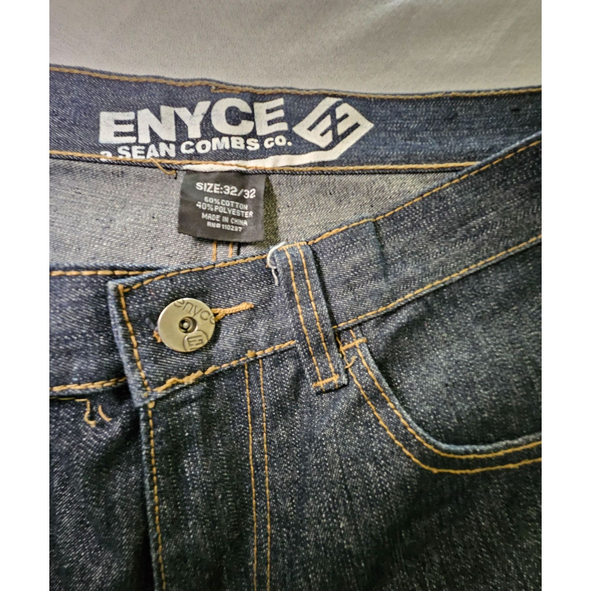 Enyce Enyce Sean Combs Co Mens Navy Red Jeans Y2K 32 x 32 Vintage Size US 32 / EU 48 - 4 Thumbnail