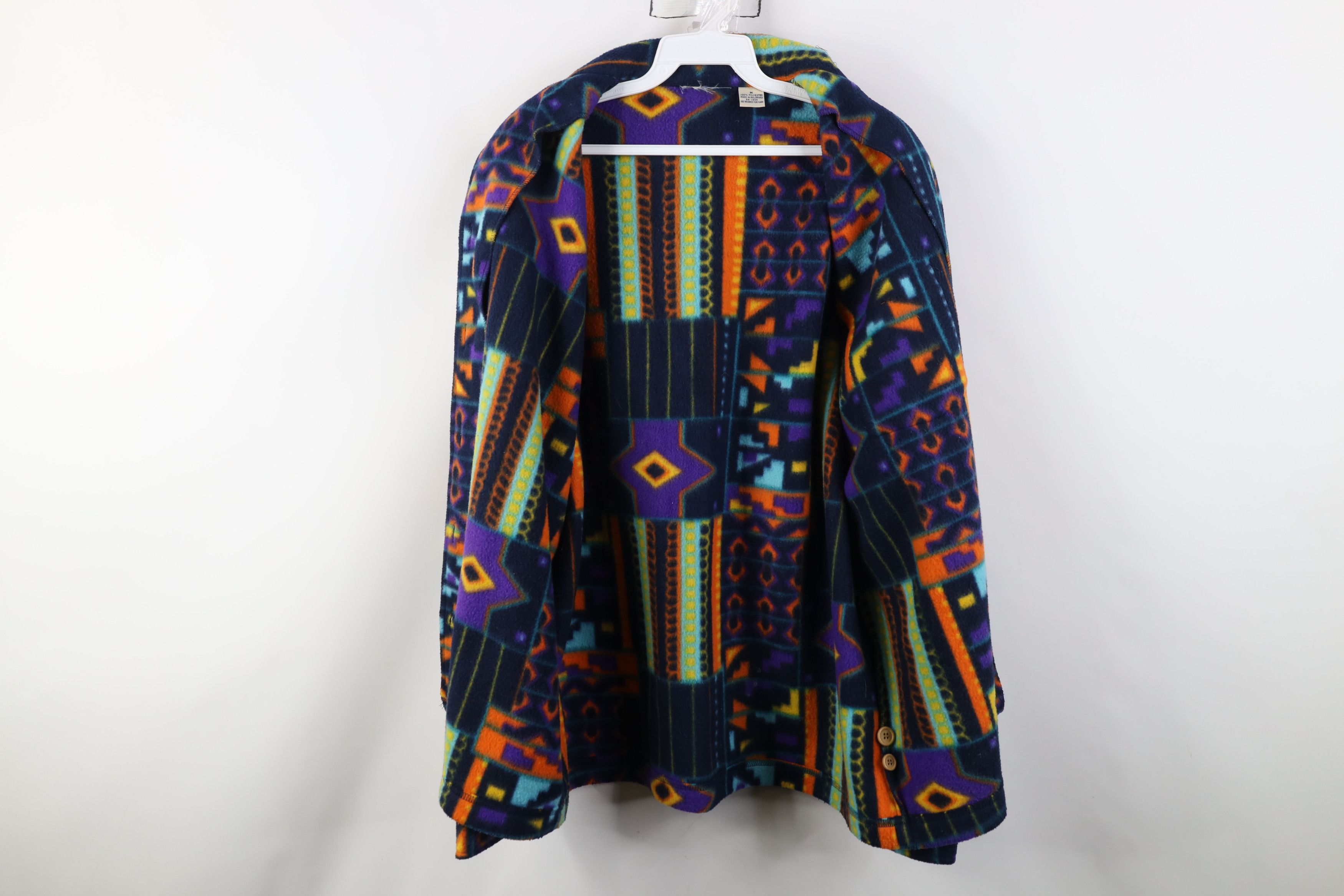 Vintage Vintage 90s Streetwear Southwestern Fleece Shirt Jacket Size M / US 6-8 / IT 42-44 - 10 Thumbnail