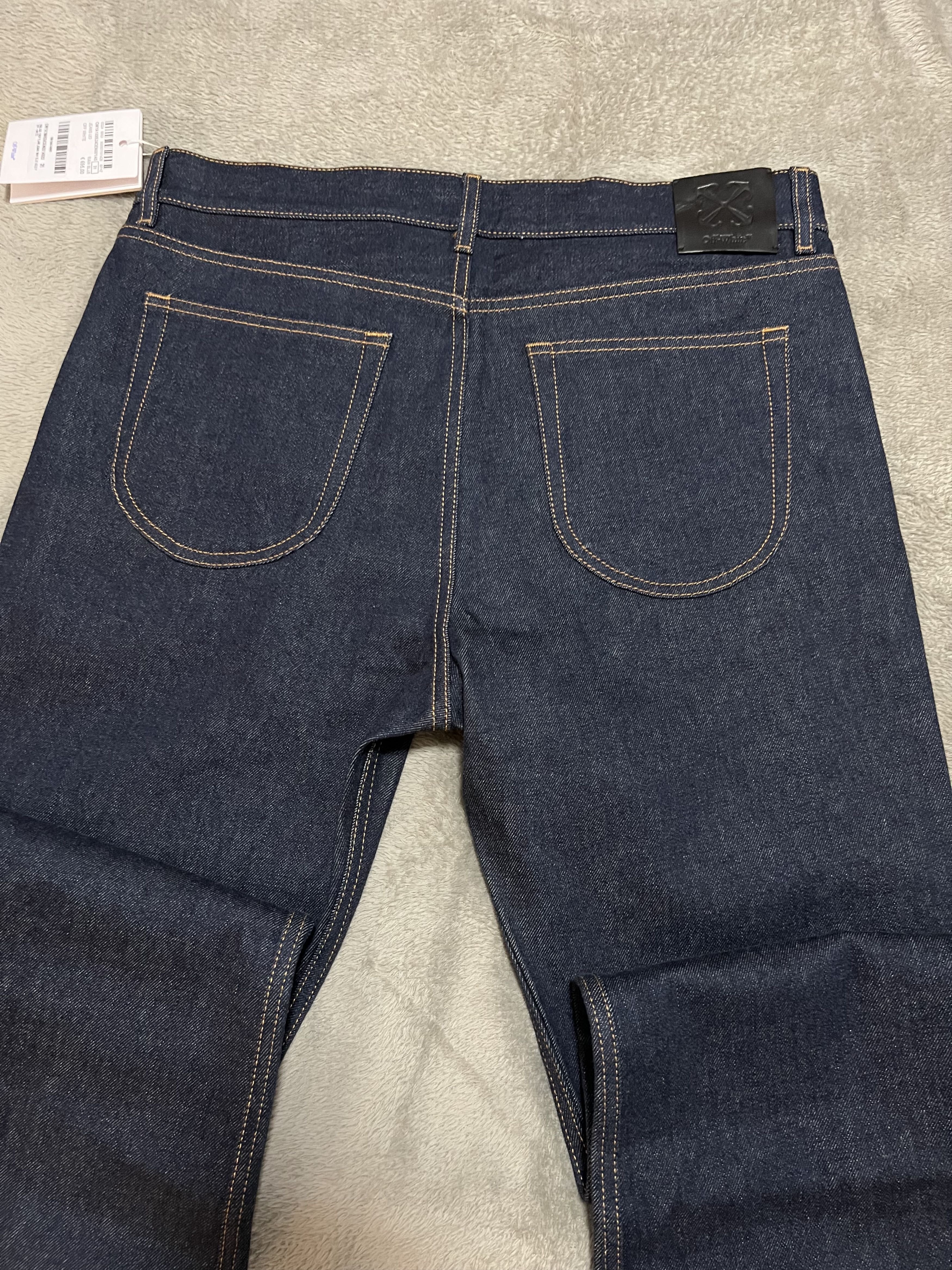 Off-White Off-White SS24 “90s Logo” Raw Blue Flare Jeans - W31 Size US 31 - 9 Thumbnail
