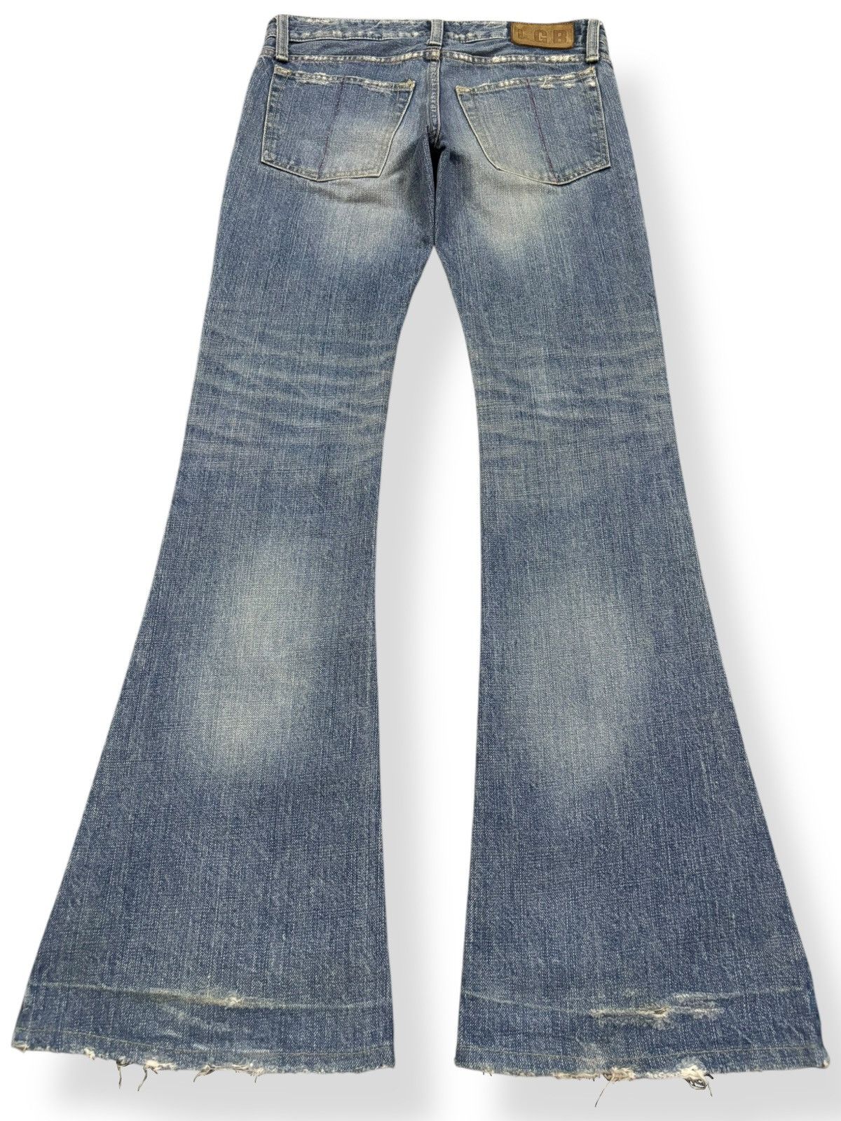 Le Grande Bleu (L.G.B.) Le Grande Bleu L.G.B. Wolfcut Flare Distressed Jeans Size US 29 - 2 Thumbnail