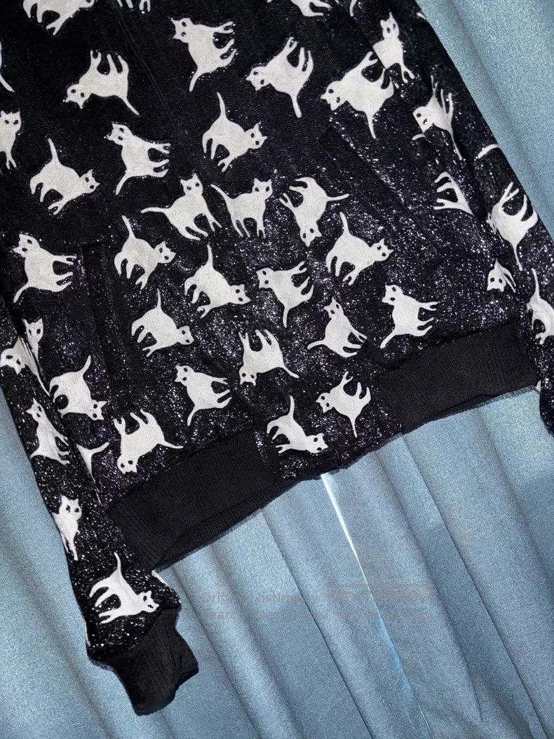 Saint Laurent Paris Saint Laurent Paris Black Glitter Cat Embroidered Jacket Size US M / EU 48-50 / 2 - 6 Thumbnail