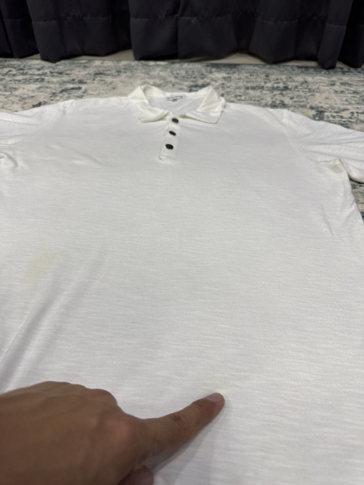 Y's for Men × Yohji Yamamoto Y'S FOR LIVING MINIMALIST PLAIN POLO SHIRT Size US L / EU 52-54 / 3 - 5 Thumbnail