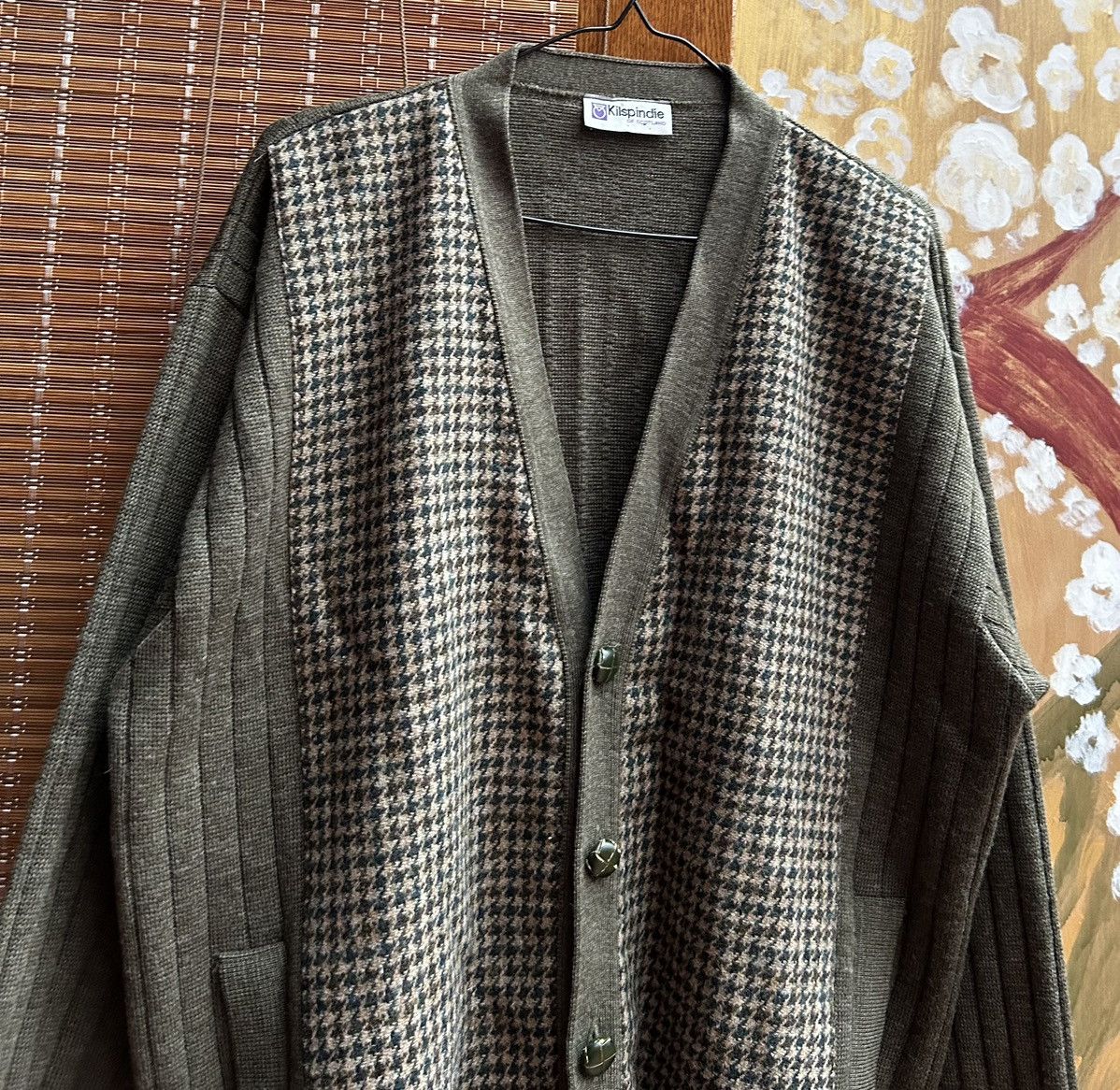 Harris Tweed × Vintage Vintage Kilspindie Harris Tweed Houndstooth Wool Cardigan Size US L / EU 52-54 / 3 - 3 Thumbnail
