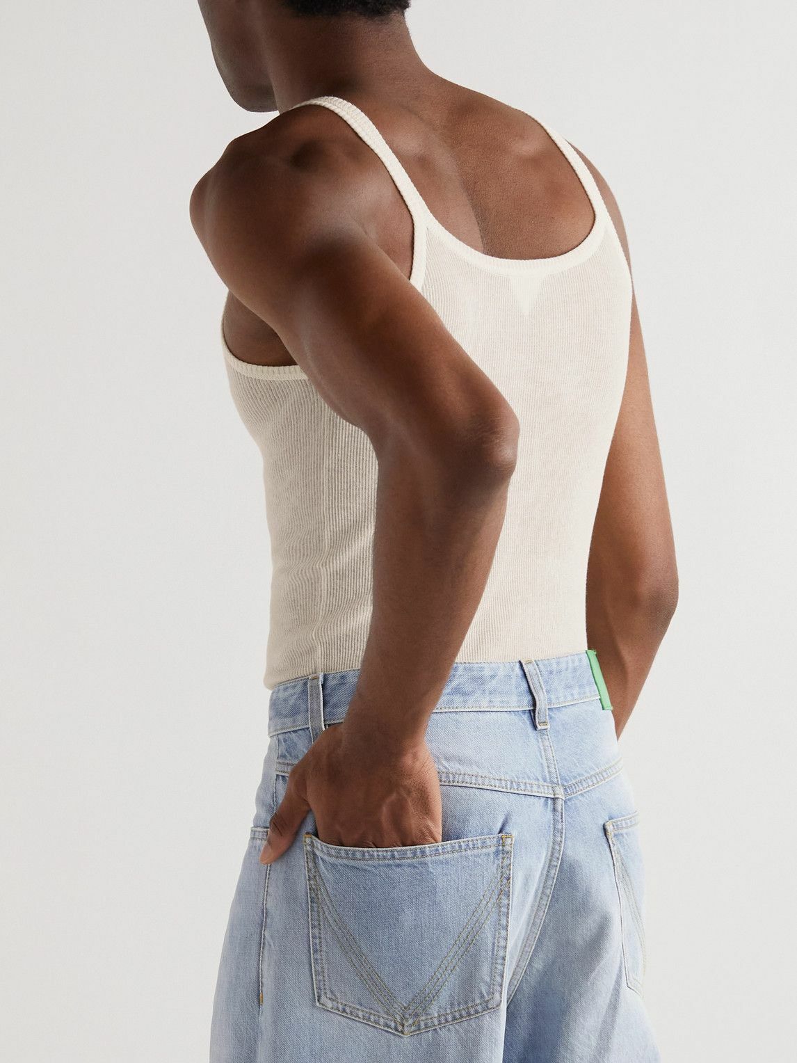 Bottega Veneta o1y0526 Tank Top in Ivory Size US L / EU 52-54 / 3 - 4 Thumbnail