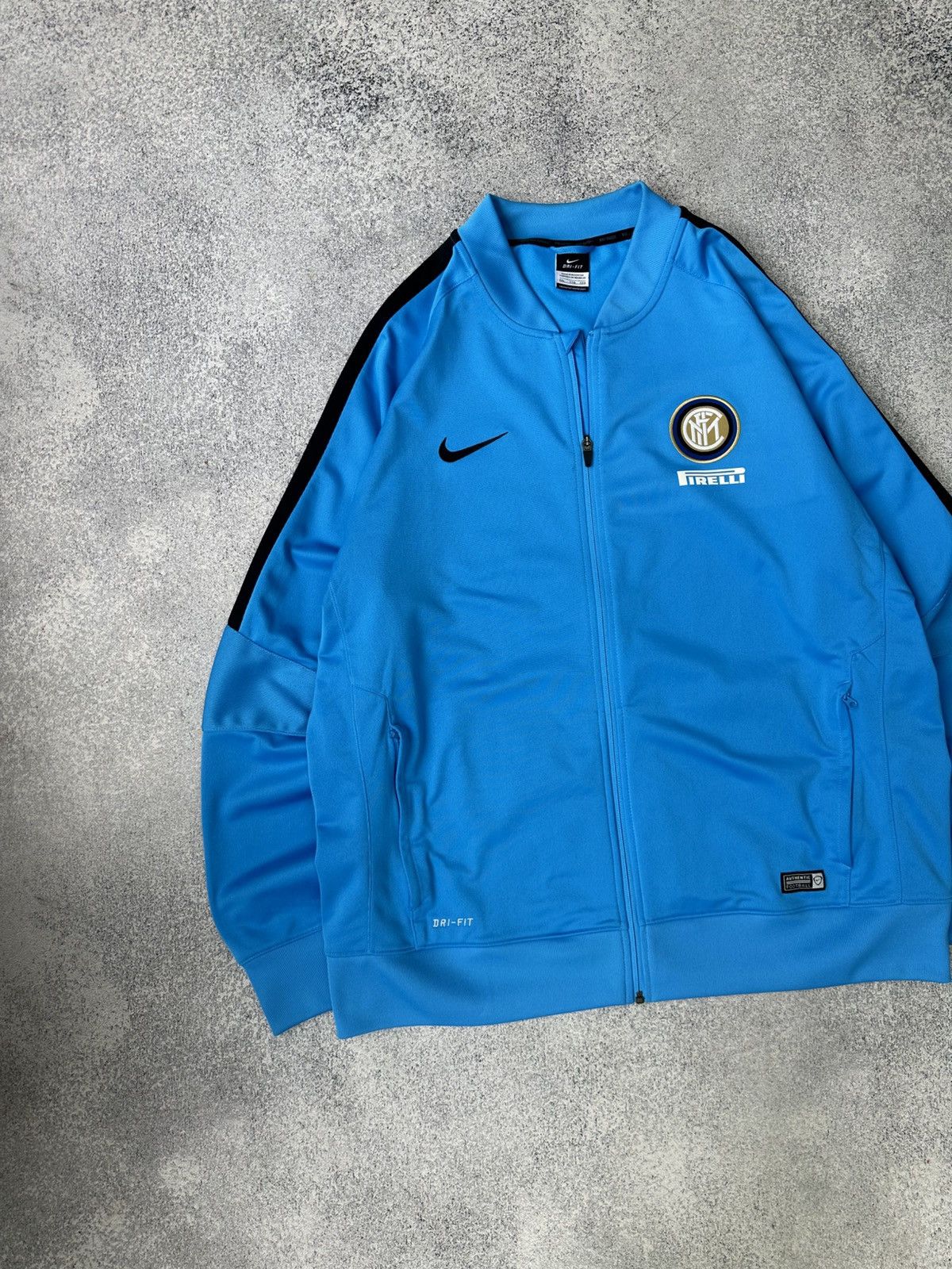 Nike × Vintage VTG Nike Internazionale Calcio Football Italy Track Jacket Size US XXL / EU 58 / 5 - 2 Thumbnail