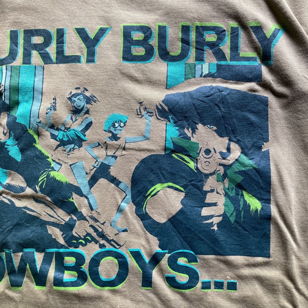 Anime Vintage 00s Cowboy Bepop 'Hurly Burly' Distressed T shirt Size US M / EU 48-50 / 2 - 5 Thumbnail
