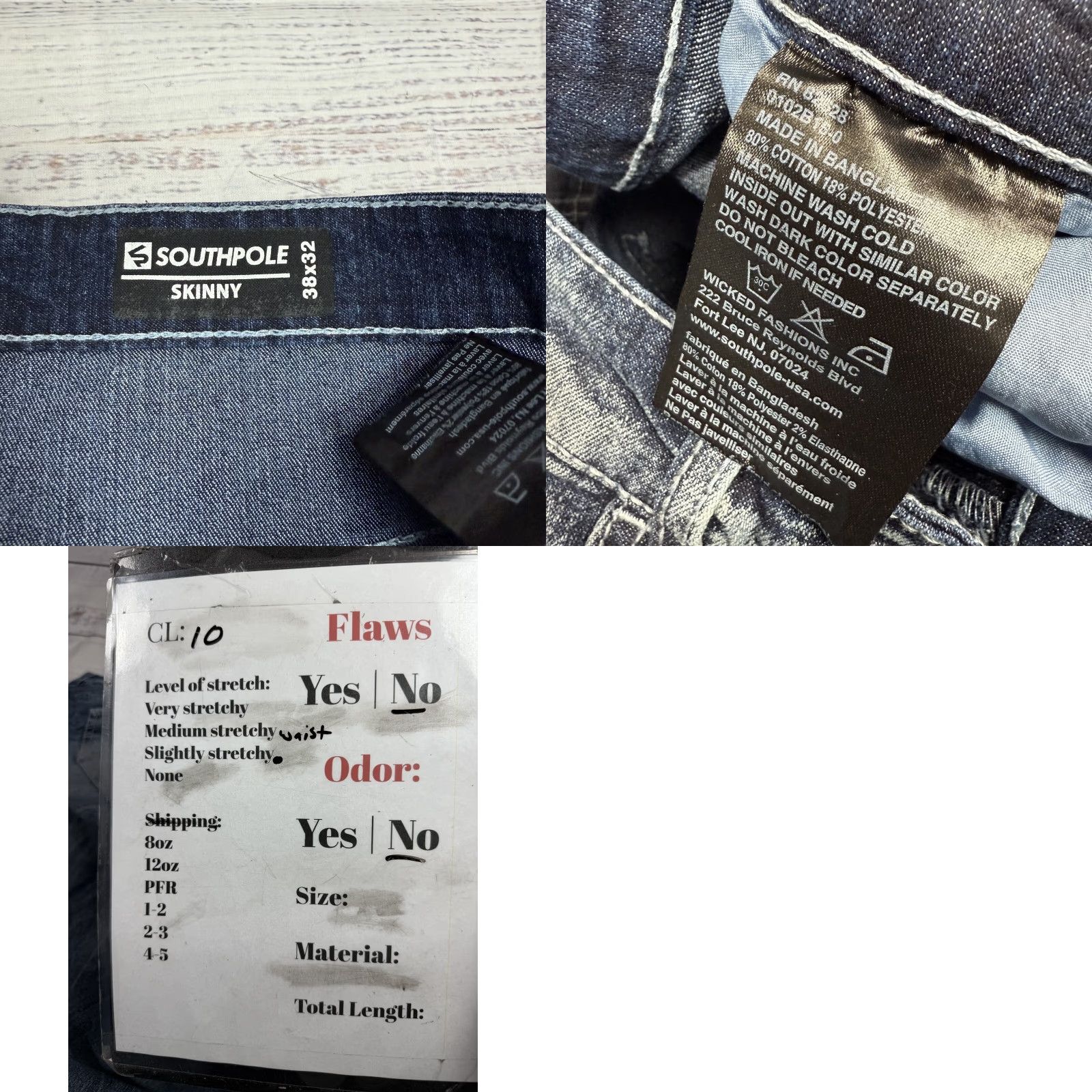 Southpole Southpole Skinny Blue Jeans Men's Sz 38 4 Way Stretch Active Flex New Blue Cotton Polyester Jeans Mens 38 Skinny Stretch Size US 38 / EU 54 - 9 Thumbnail