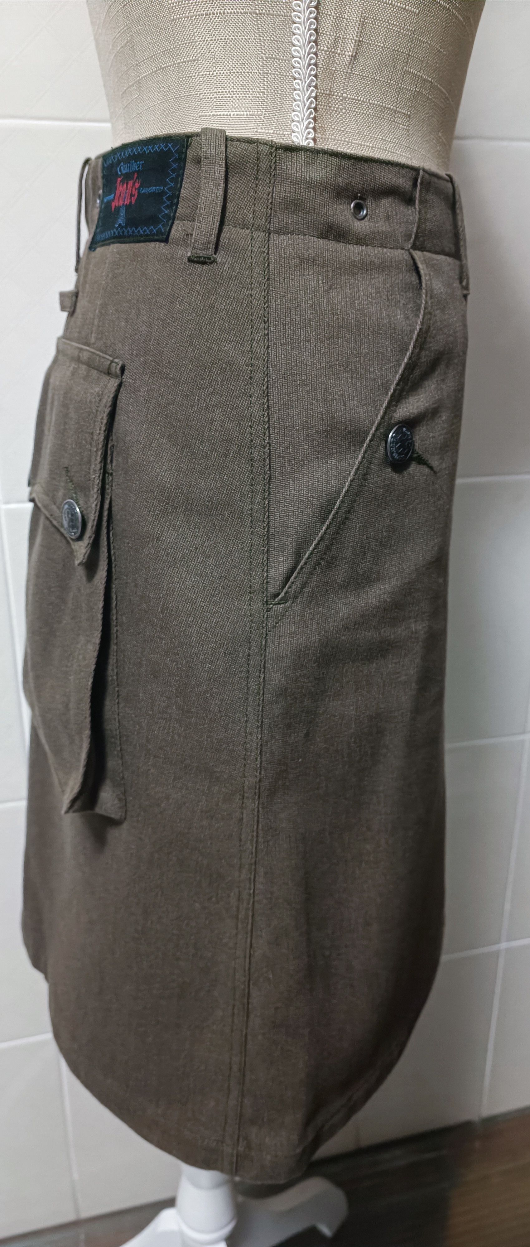 Jean Paul Gaultier 90's - Gaultier Jeans - Big pocket vintage midi skirt Size 27" / US 4 / IT 40 - 4 Thumbnail