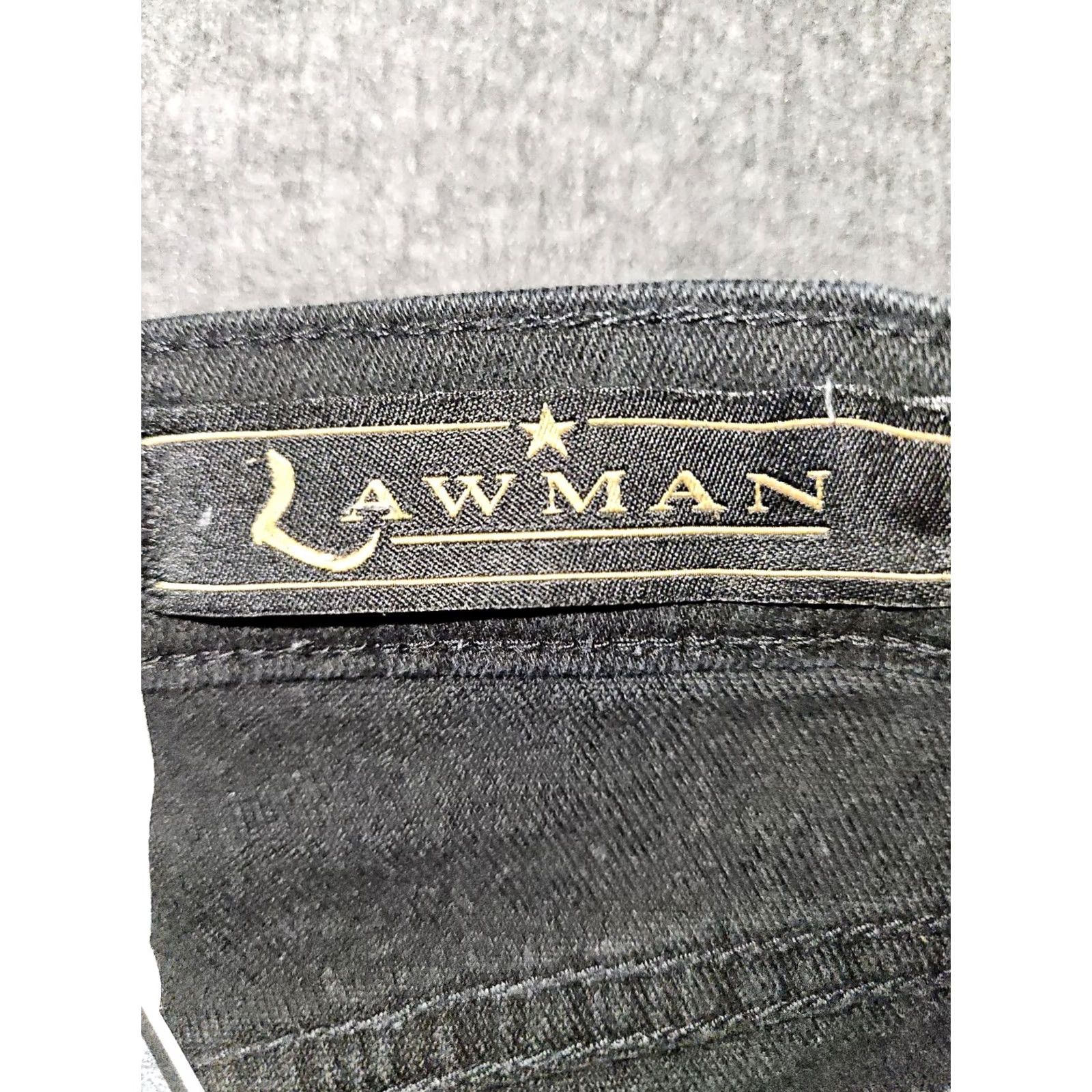 Vintage VINTAGE? No. (Ignore) Lawman Bootcut Jeans Women 9/10 Black Mid Rise Embroidered Cowgirl Western Daywear Cowboy Shows? Size 30" / US 8 / IT 44 - 2 Thumbnail