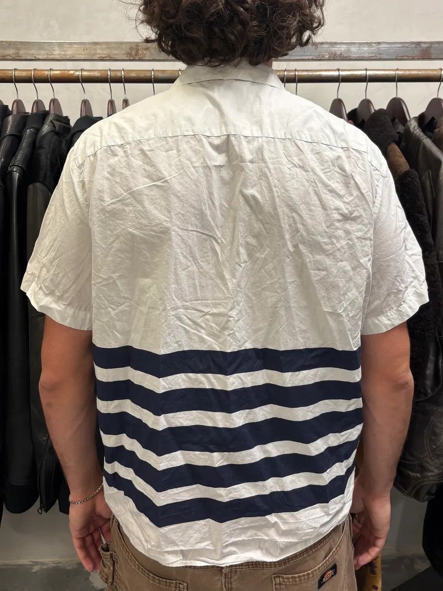Acne Studios Acne Studios White & Navy Striped Shirt Size US M / EU 48-50 / 2 - 3 Thumbnail