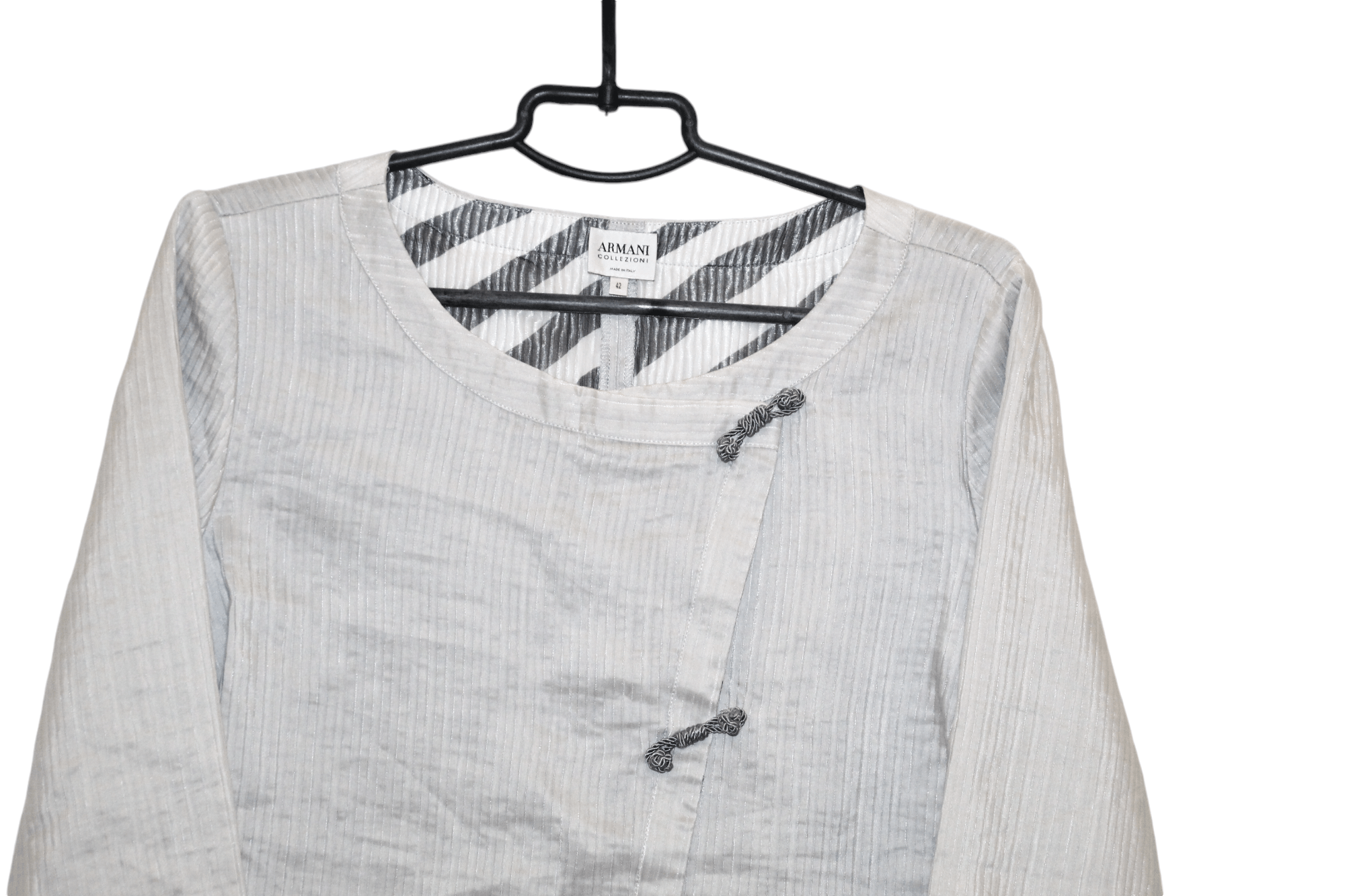 Armani Collezioni 2005 Giorgio Armani Collezioni boat-neck asymmetrical Jacket Size M / US 6-8 / IT 42-44 - 2 Thumbnail
