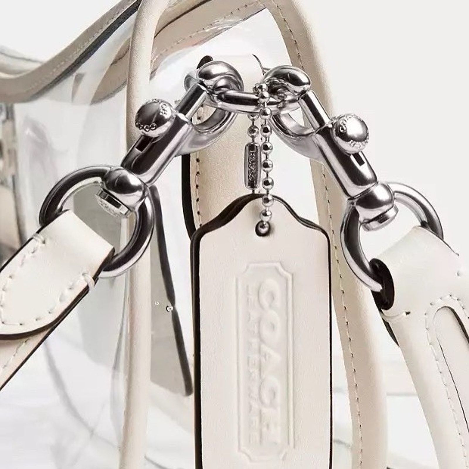 Coach NWT Coach Stadium Swinger Bag Clear Dust Bag CBH13 Chalk Size ONE SIZE - 11 Thumbnail