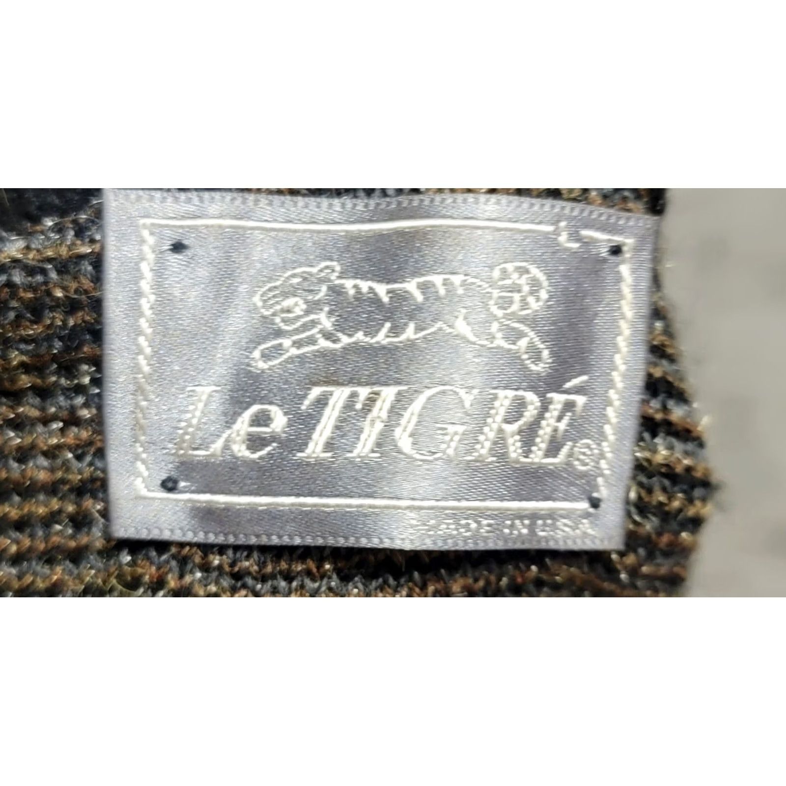 Vintage VINTAGE Le Tigre Geometric Sweater Black White Knit Men’s XL Made USA 1980s Mens XL Black Geometric Knit Sweater Size US XL / EU 56 / 4 - 3 Thumbnail