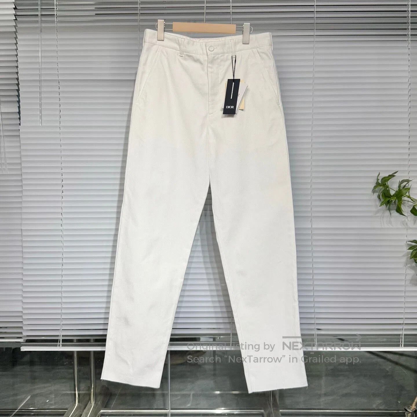 Dior dior limited edition white jeans with logo. Size US 36 / EU 52 - 1 Thumbnail