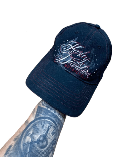 Harley Davidson Vintage Harley Davidson Y2K Logo 100% Cotton Cap Size ONE SIZE - 1 Thumbnail