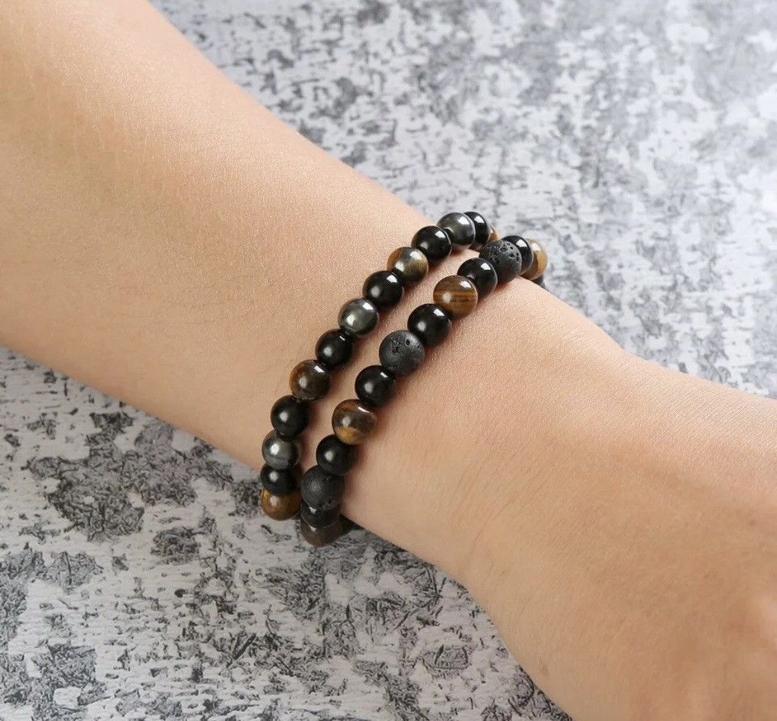 Other 2 Black Pieces Stone Bracelet Size ONE SIZE - 2 Thumbnail
