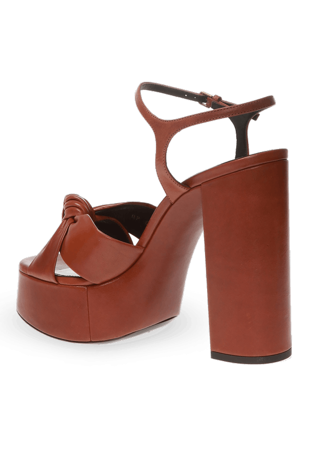 Saint Laurent Paris o1s1wg110724 Blanca Platform Sandals in Brown Size US 6.5 / IT 36.5 - 2 Thumbnail