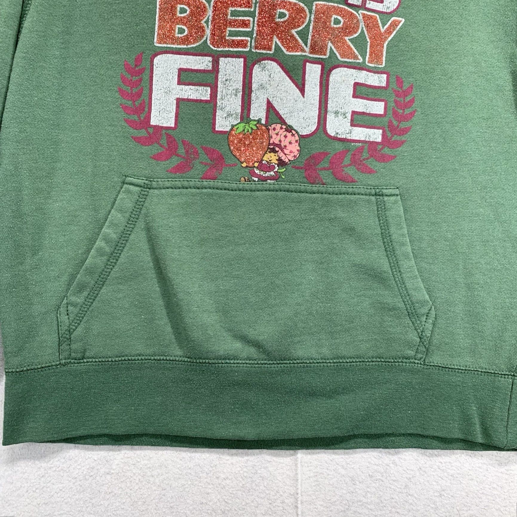 Vintage VINTAGE Strawberry Shortcake Hoodie Pullover Women's Medium Green 90s Cartoon Activewear Size M / US 6-8 / IT 42-44 - 6 Thumbnail