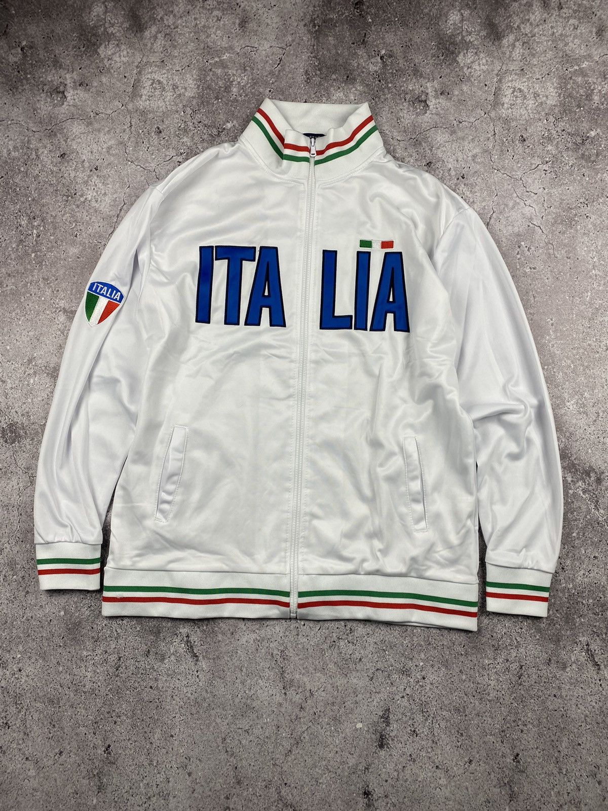 Vintage Vintage RARE Italia Big Logo Zip Track Jacket Y2K Size US XL / EU 56 / 4 - 1 Thumbnail