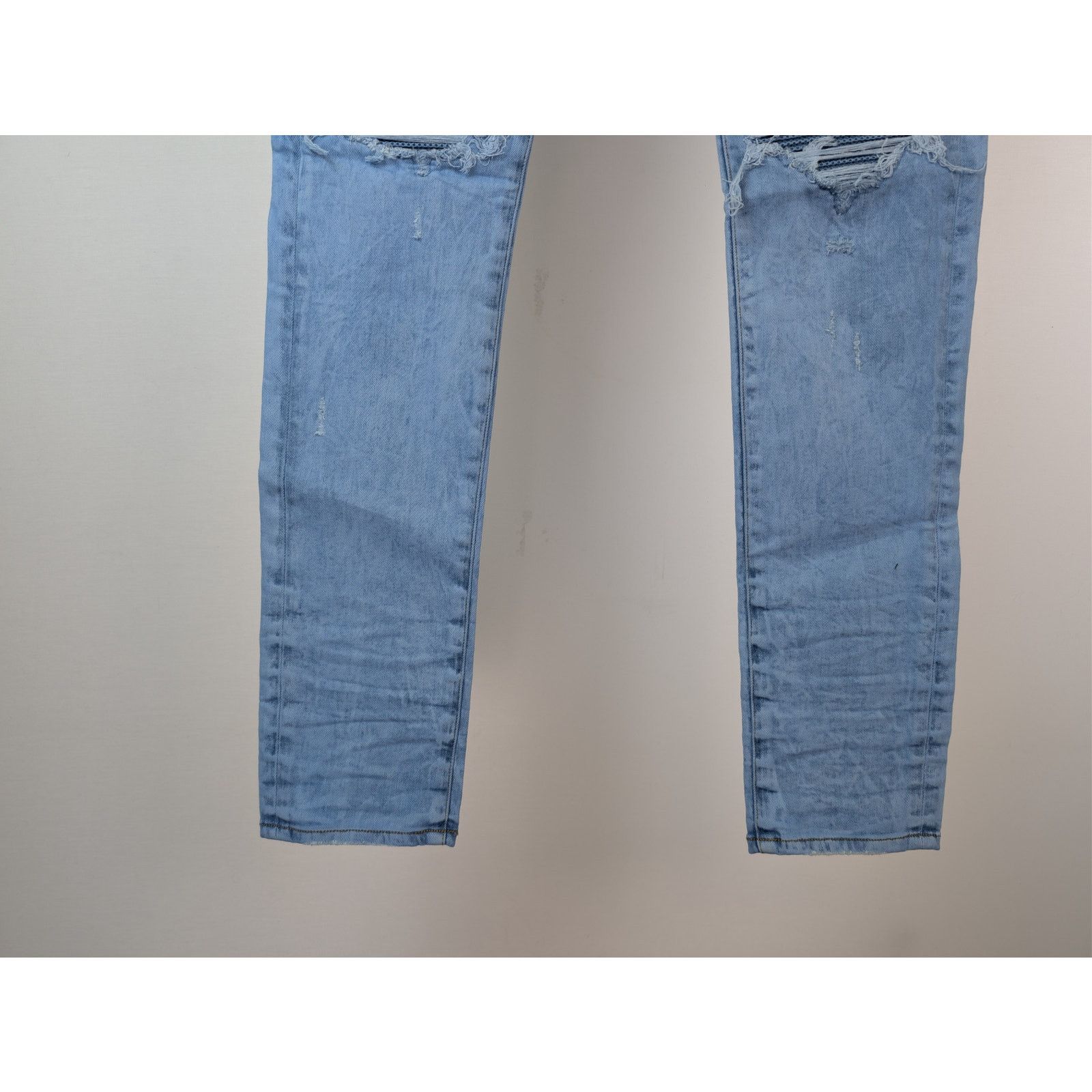 Amiri o1rshd1 Oversized Mesh Jeans in Ashley Blue Size US 31 - 4 Thumbnail
