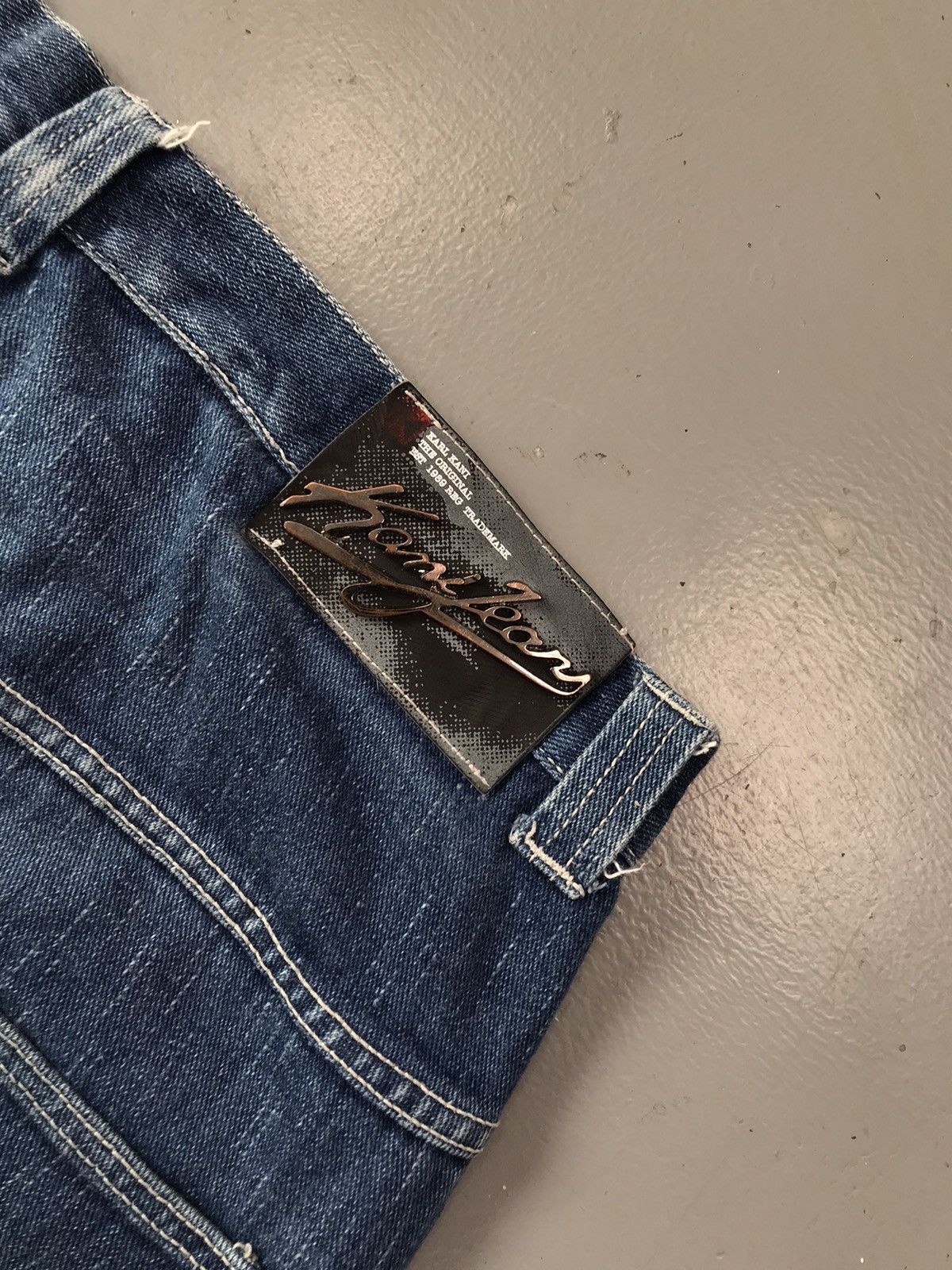 Karl Kani × Vintage Vintage Kani jeans SpellOut embroidered denim Size US 36 / EU 52 - 13 Thumbnail
