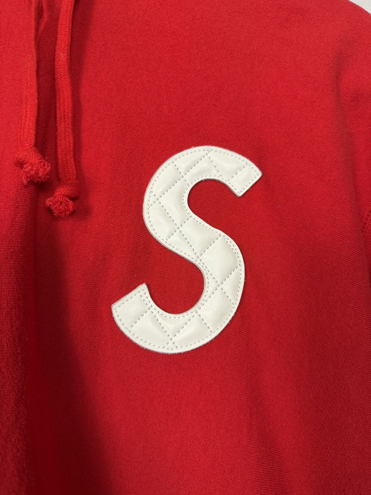 Supreme Supreme Quilted Leather S Logo Hoodie SS20 Size US L / EU 52-54 / 3 - 2 Thumbnail