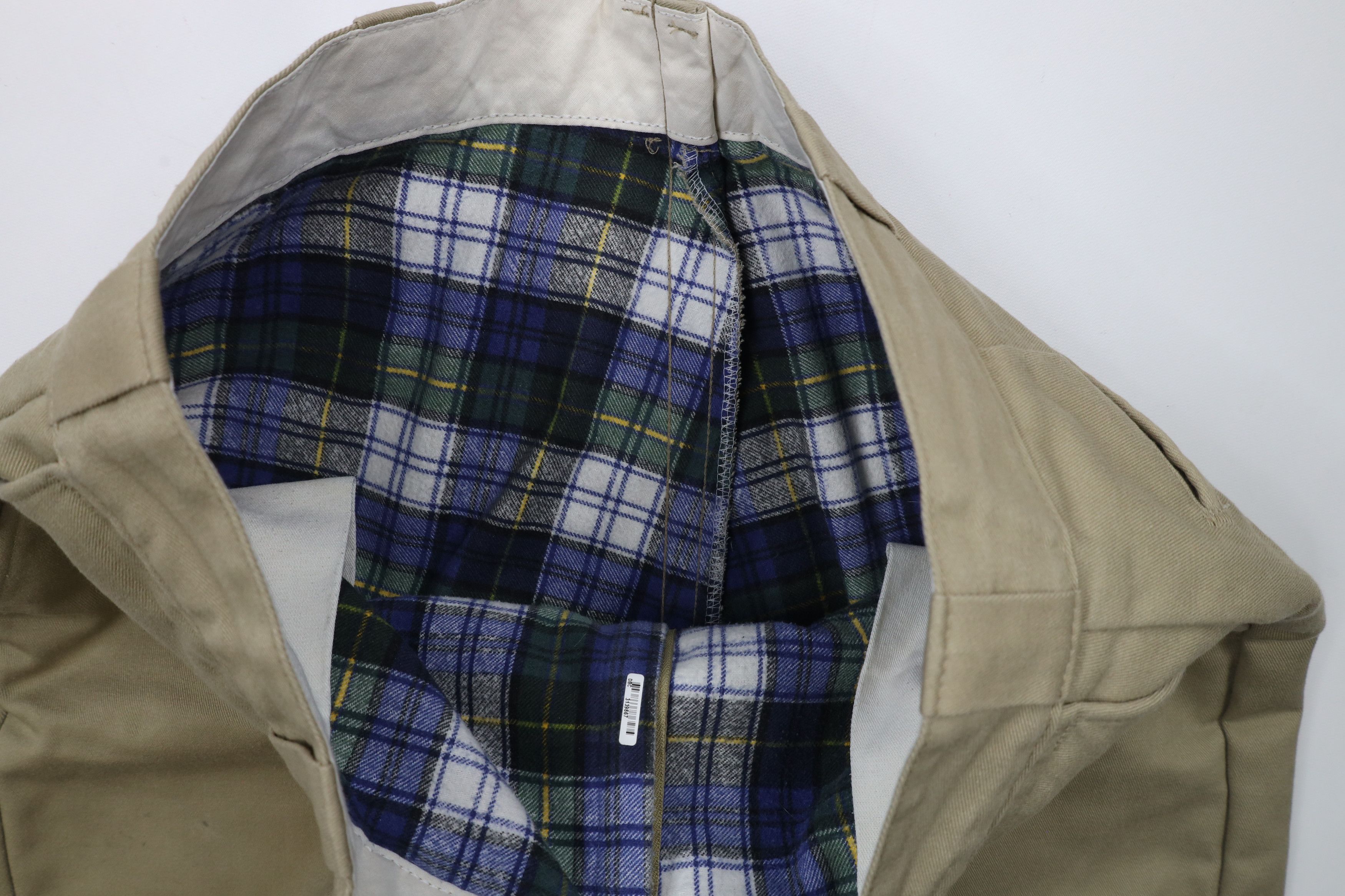 Dickies × Vintage Vintage 90s Y2K Dickies Flannel Lined Wide Leg Pants Beige Size US 36 / EU 52 - 10 Thumbnail