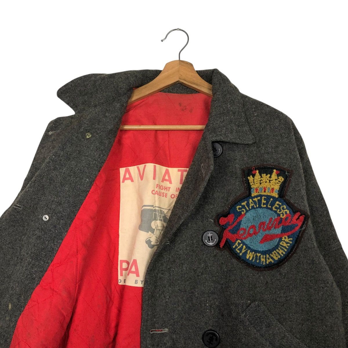 Hysteric Glamour 🔥VINTAGE WOOL BOMBER JACKET KEARNEY HOUSE FULLPATCH BIG LOGO Size US M / EU 48-50 / 2 - 14 Thumbnail
