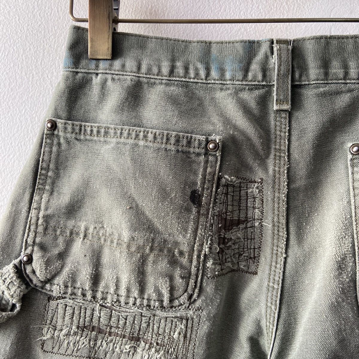 Carhartt × Vintage Distressed Faded Vintage Carhartt Double Knee Moss Green Size US 30 / EU 46 - 5 Thumbnail