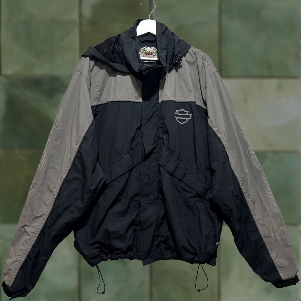 Harley Davidson Harley-Davidson Jacket Men’s Motorcycle XL Black Gray Nylon Eagle Graphic Motorcycle Jacket Men’s XL Black Gray Nylon Eagle Graphic Size US XL / EU 56 / 4 - 1 Thumbnail