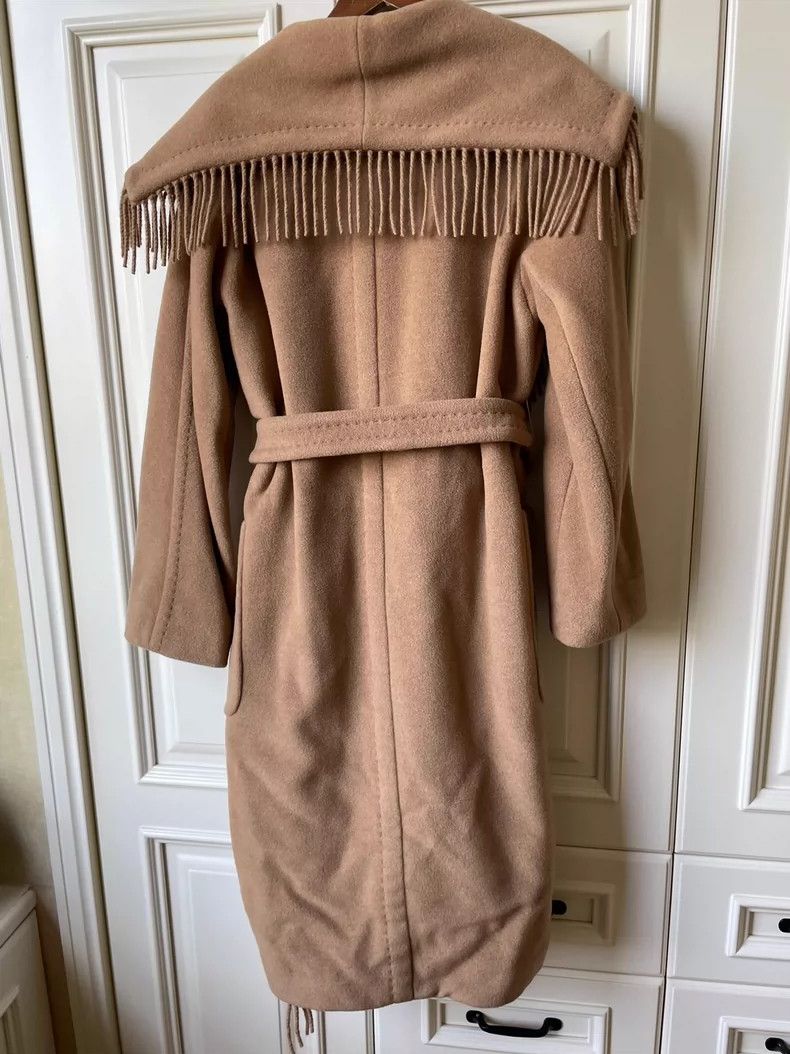 Other Max Mara Main line white label fringed lapel lace-up camel Size S / US 4 / IT 40 - 3 Thumbnail