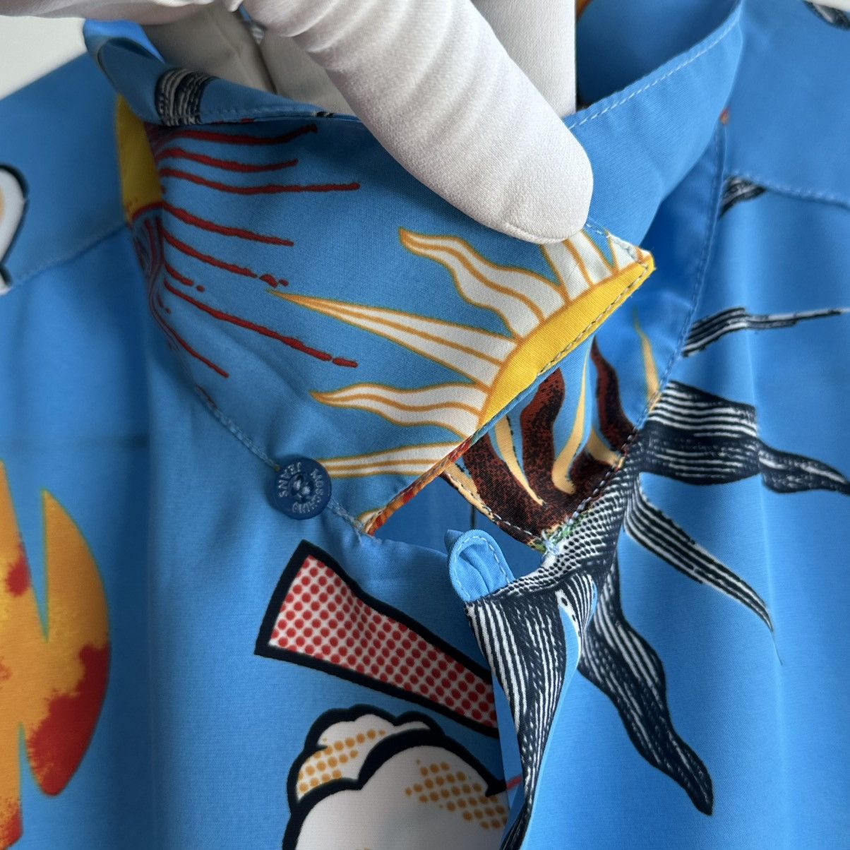 Moschino Rare Vintage 90s Moschino Jeans Sun Print Short Sleeve Shirt Size US M / EU 48-50 / 2 - 13 Thumbnail