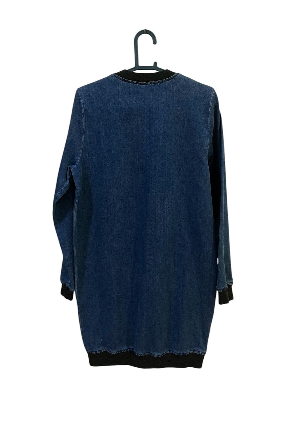 Love Moschino Love Moschino Denim Blue Cotton Long Sweater Dress Size XS / US 0-2 / IT 36-38 - 6 Thumbnail