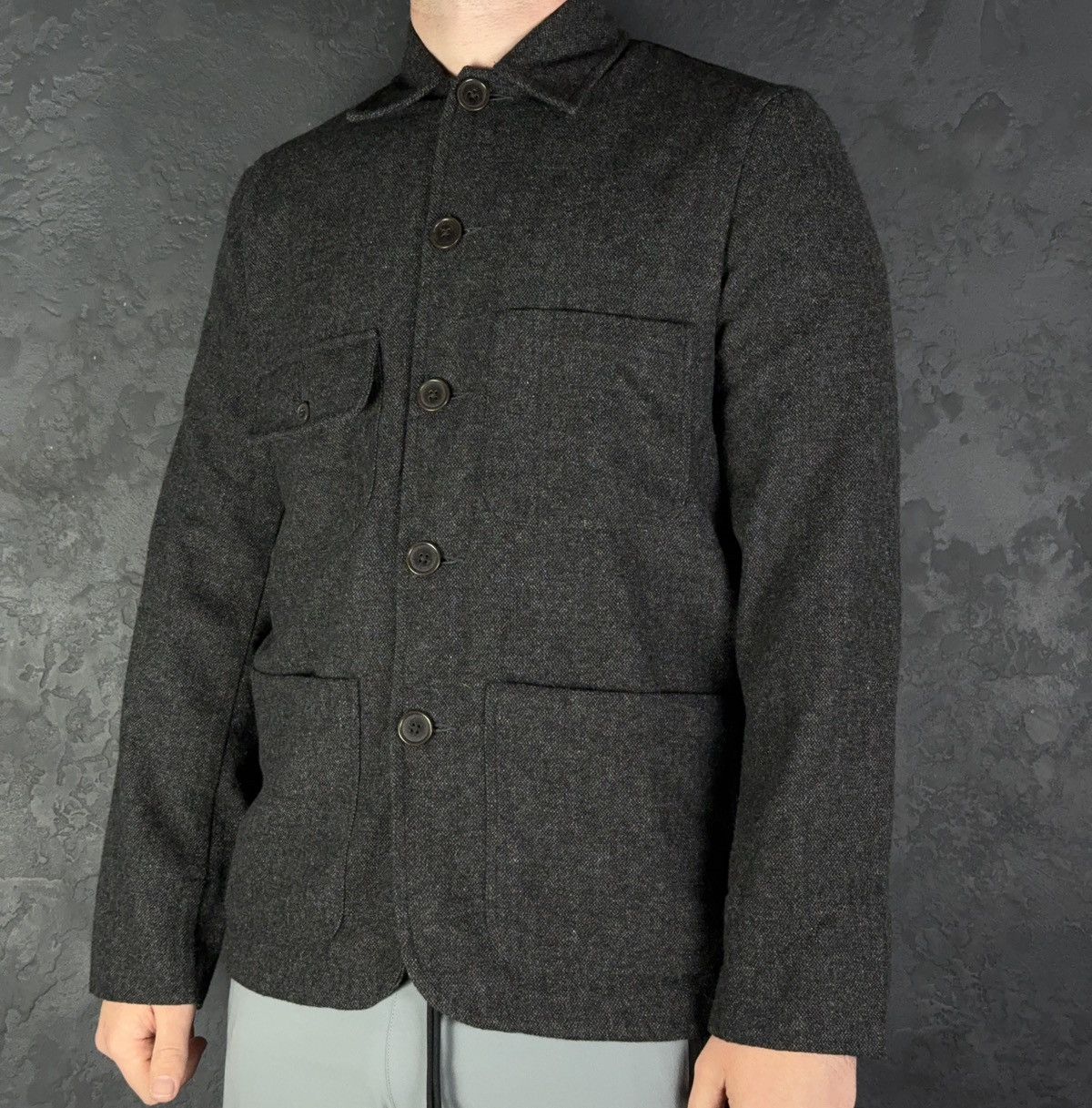 Universal Works Universal Works Merchant Jacket Grey Anders Wool Upcycled Size US M / EU 48-50 / 2 - 2 Thumbnail